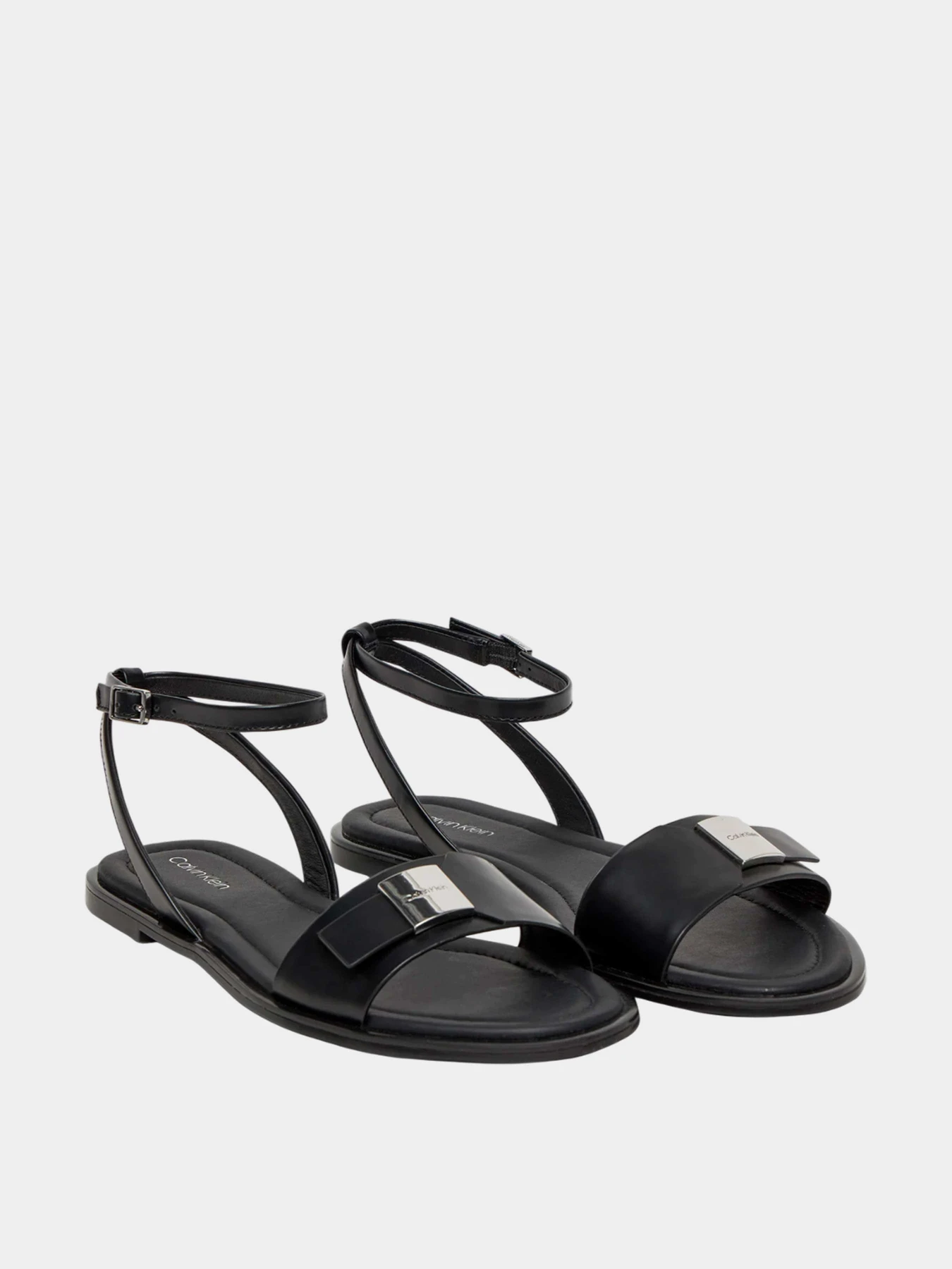 CALVIN KLEIN-FLAT SANDAL W/CK HW-LTH