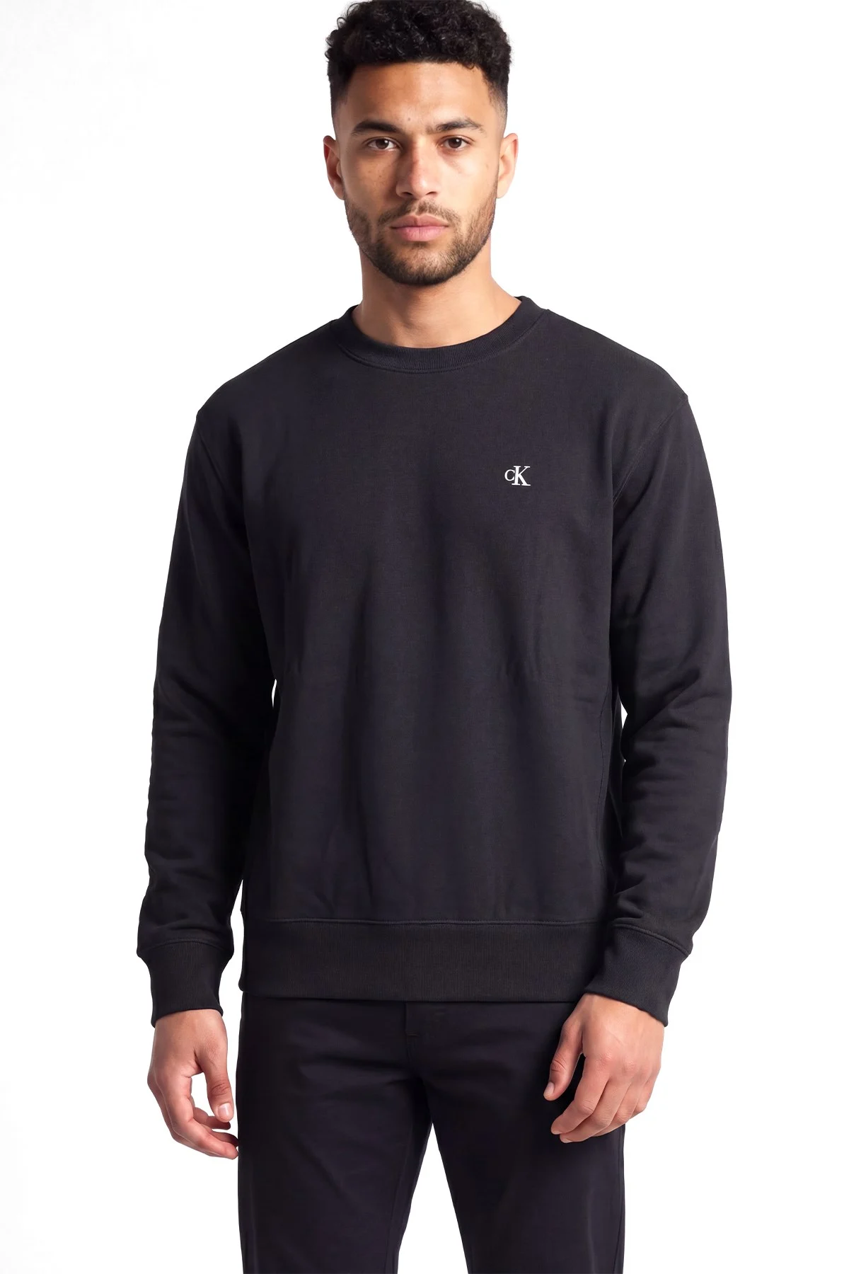 RELAXED PREMIUM TERRY MONOGRAM CREWNECK SWEATSHIRT