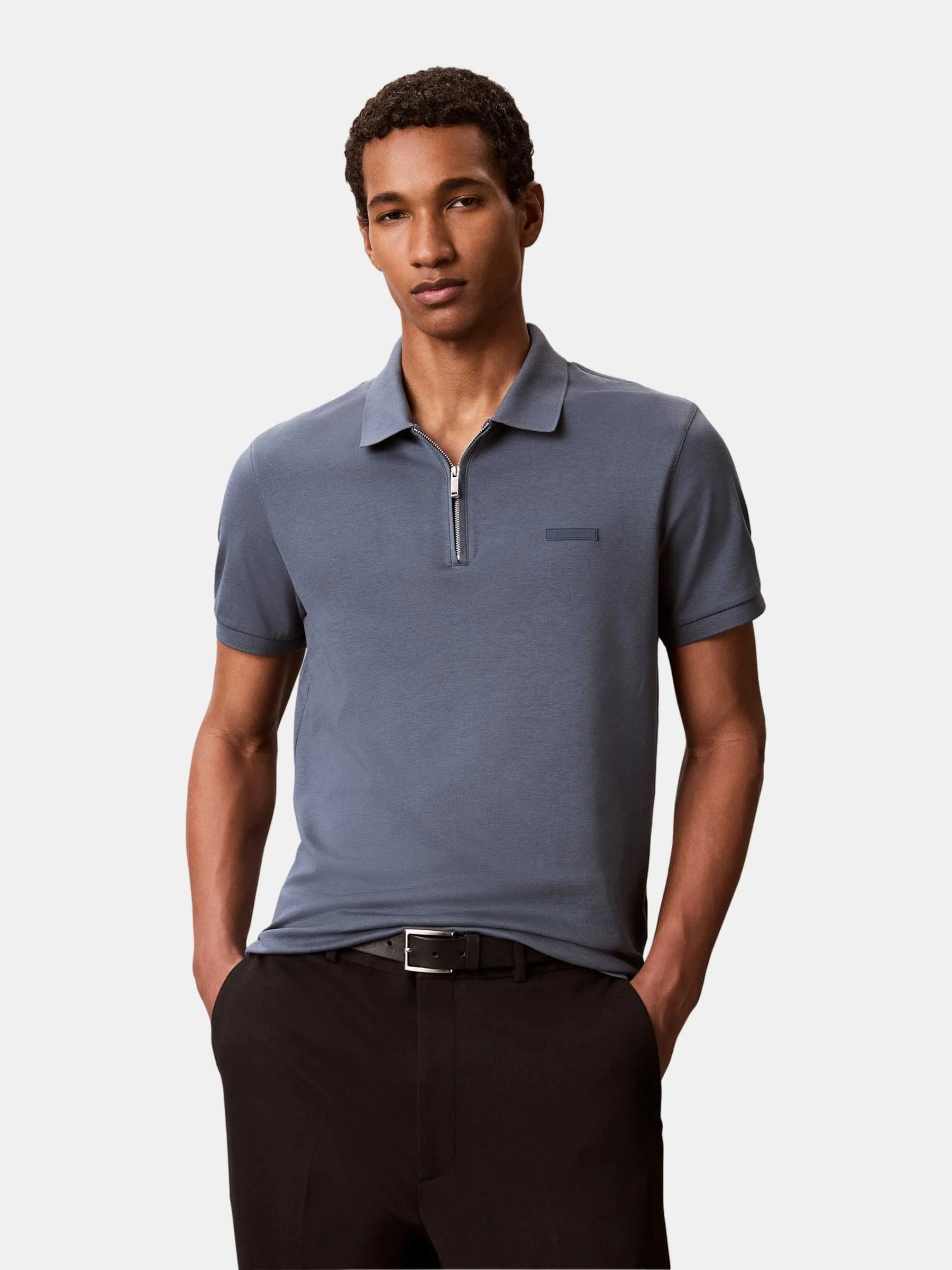 SS SLIM SUPIMA ZIP POLO