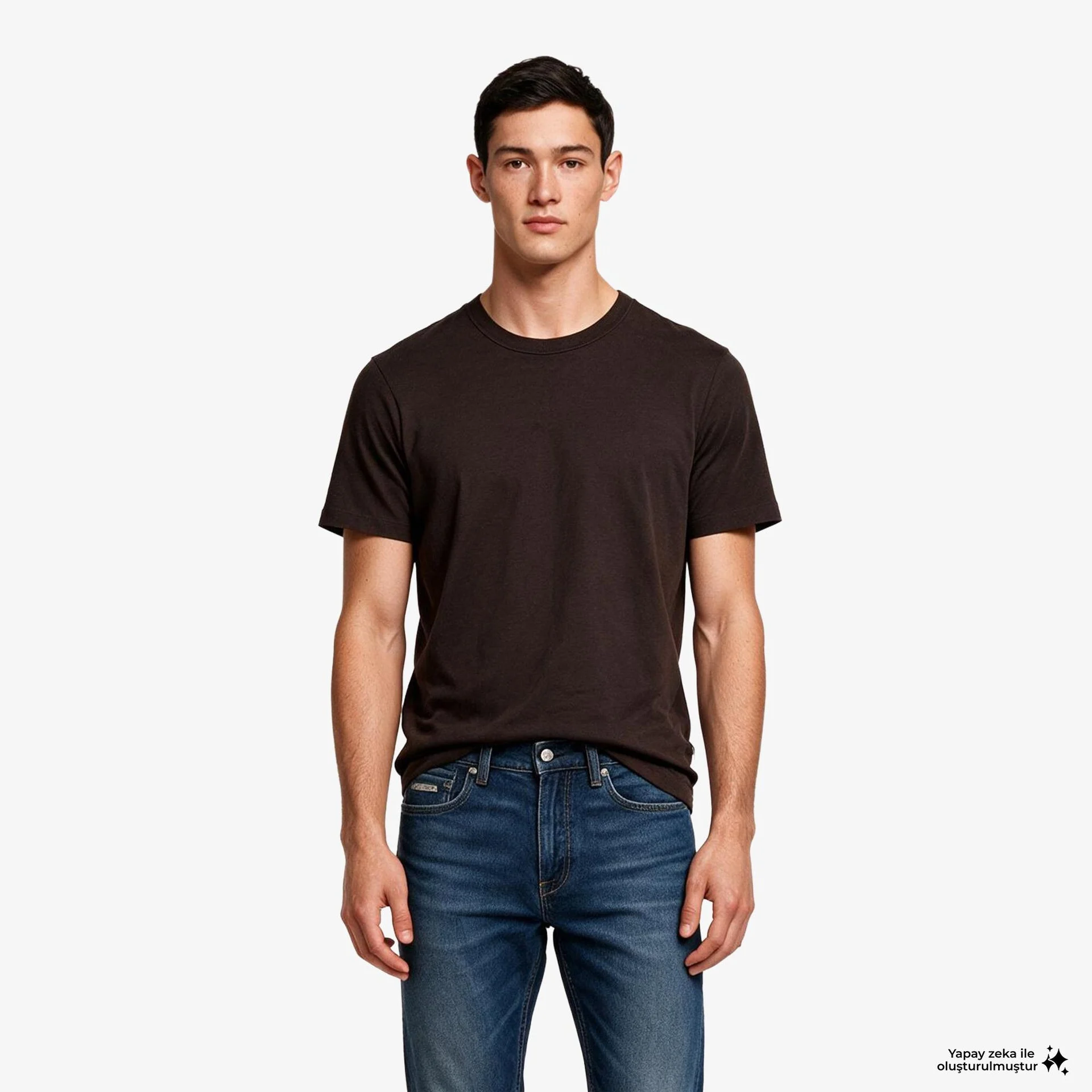 LINEN BLEND CREWNECK T-SHIRT