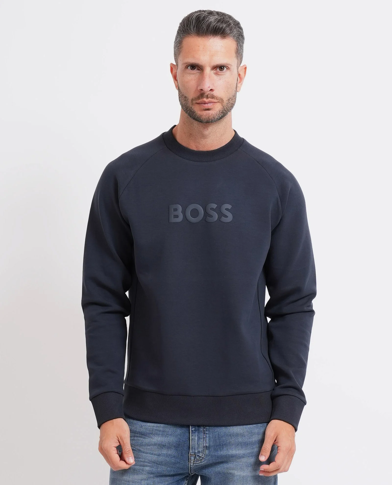 CREWNECK SWEATSHIRT WITH A PUFFED LOGO