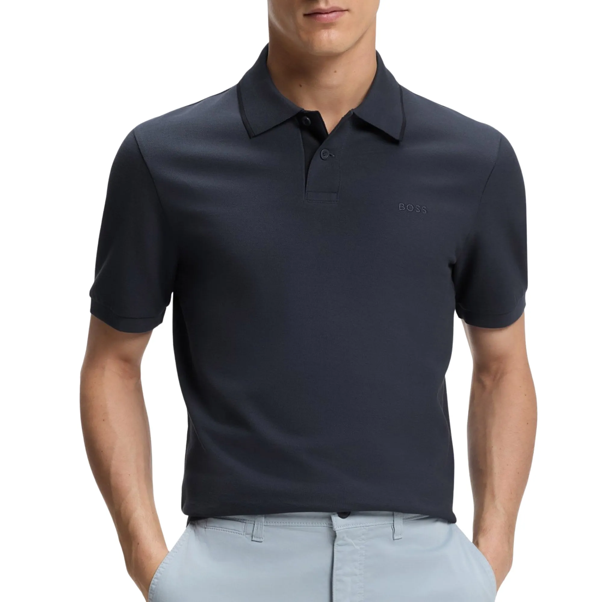 REGULAR-FIT POLO SHIRT IN HONEYCOMB-STRUCTURED COTTON PIQUE