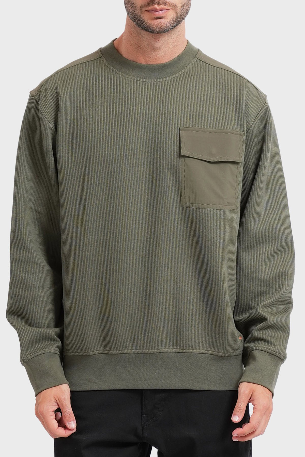 RELAXED-FIT SWEATSHIRT IN STRETCH COTTON