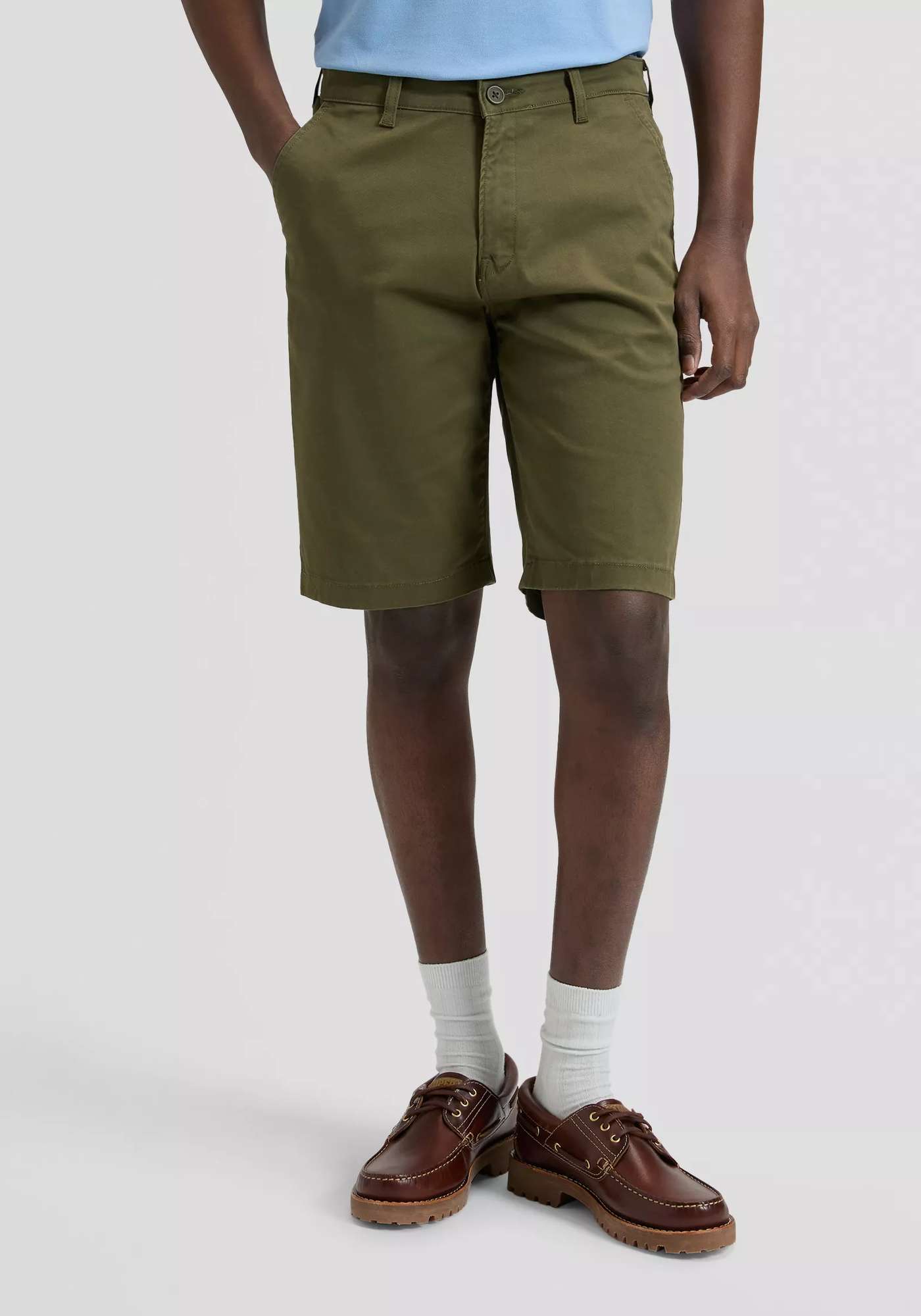 REGULAR CHINO SHORT OLIVE MOSS