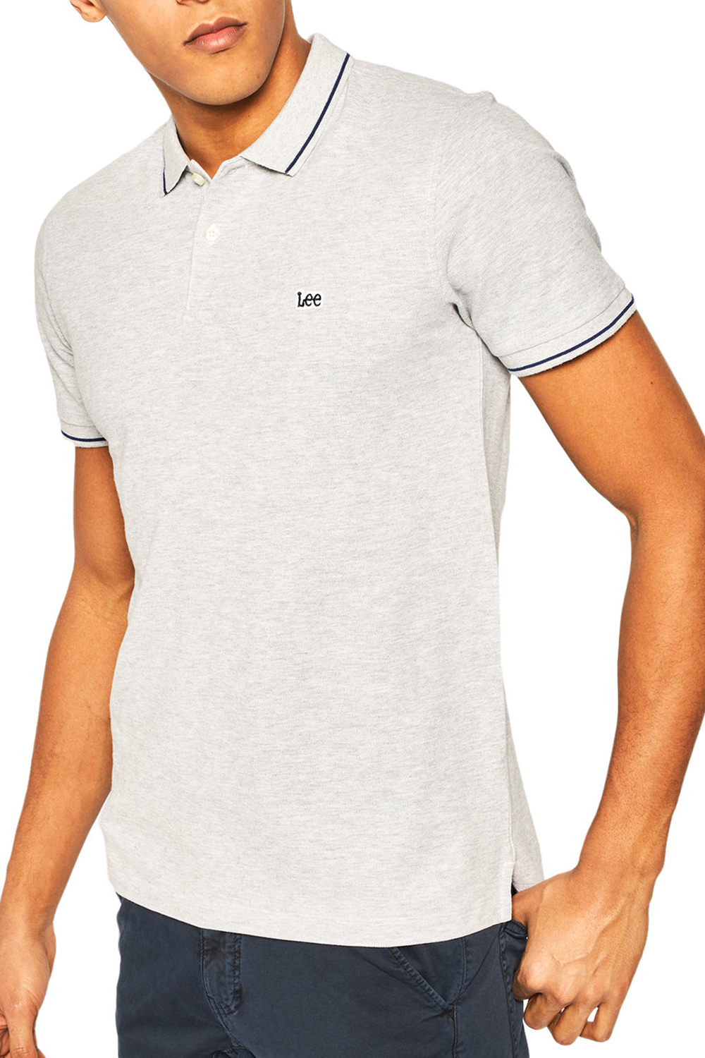 PIQUE POLO SHARP GREY MELE