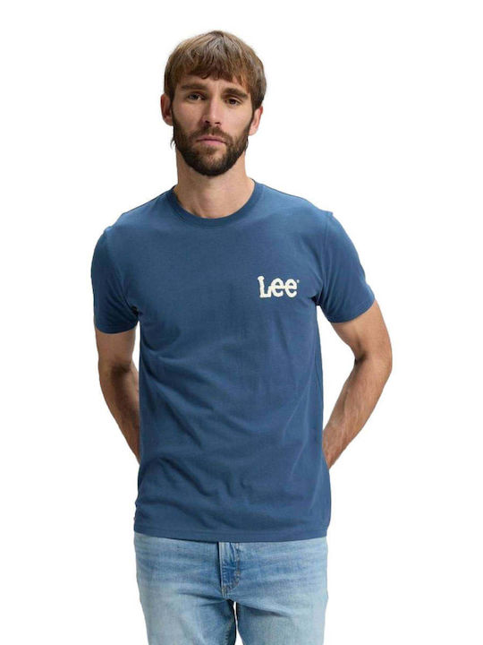 MEDIUM WOBBLY LEE TEE ACADEMY BLUE