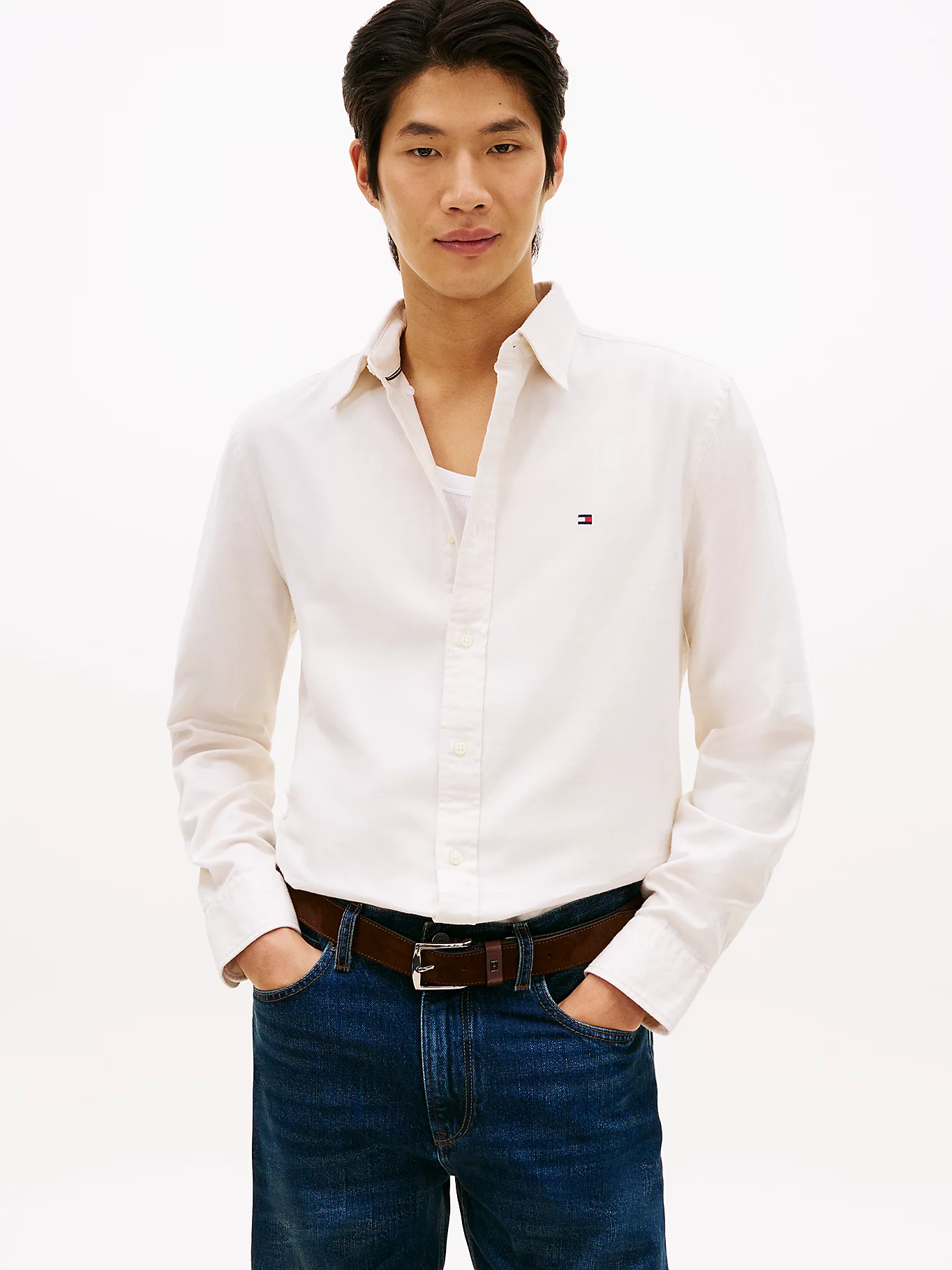 BRUSHED LINEN TWILL SHIRT