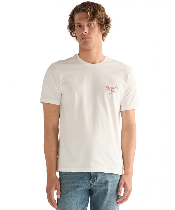 LOGO TEE WORN WHITE