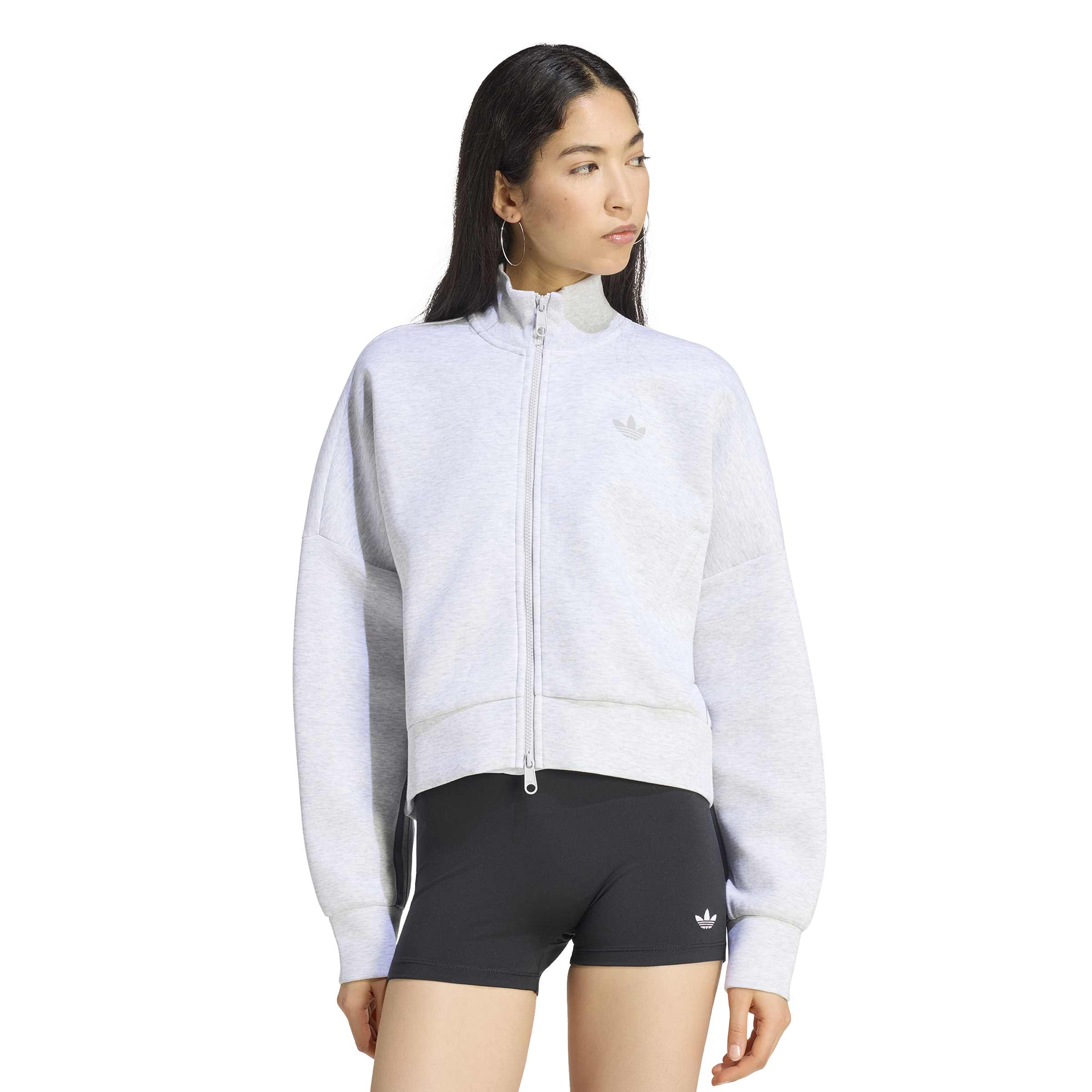 Adidas-Oversized high-neck sports jacket for loose comfort
