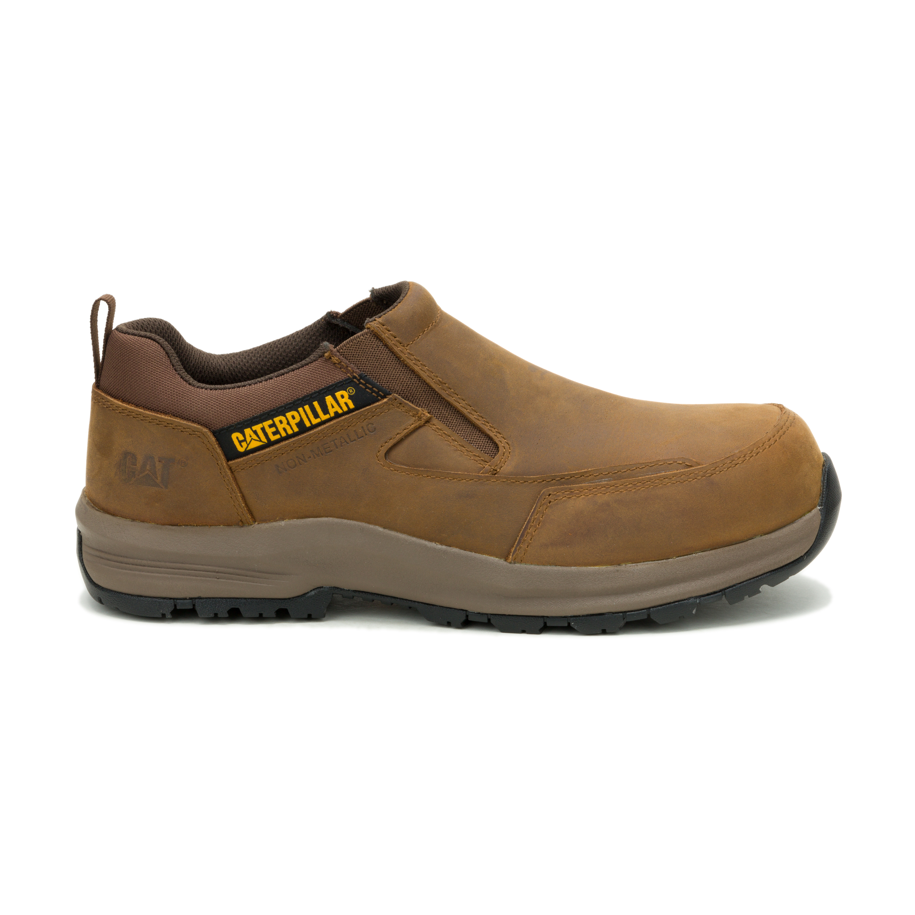 CAT-Elmore LTH Slip‑On CT – Dark Beige | Men’s Composite Toe Work Shoe