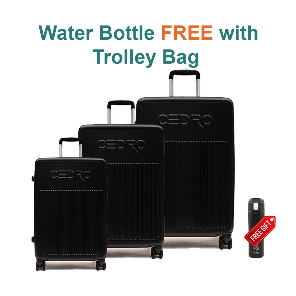 Cedro Luggage 3Pcs Set - Pp Trolly+Free gift (500ml stainless steel bottle)