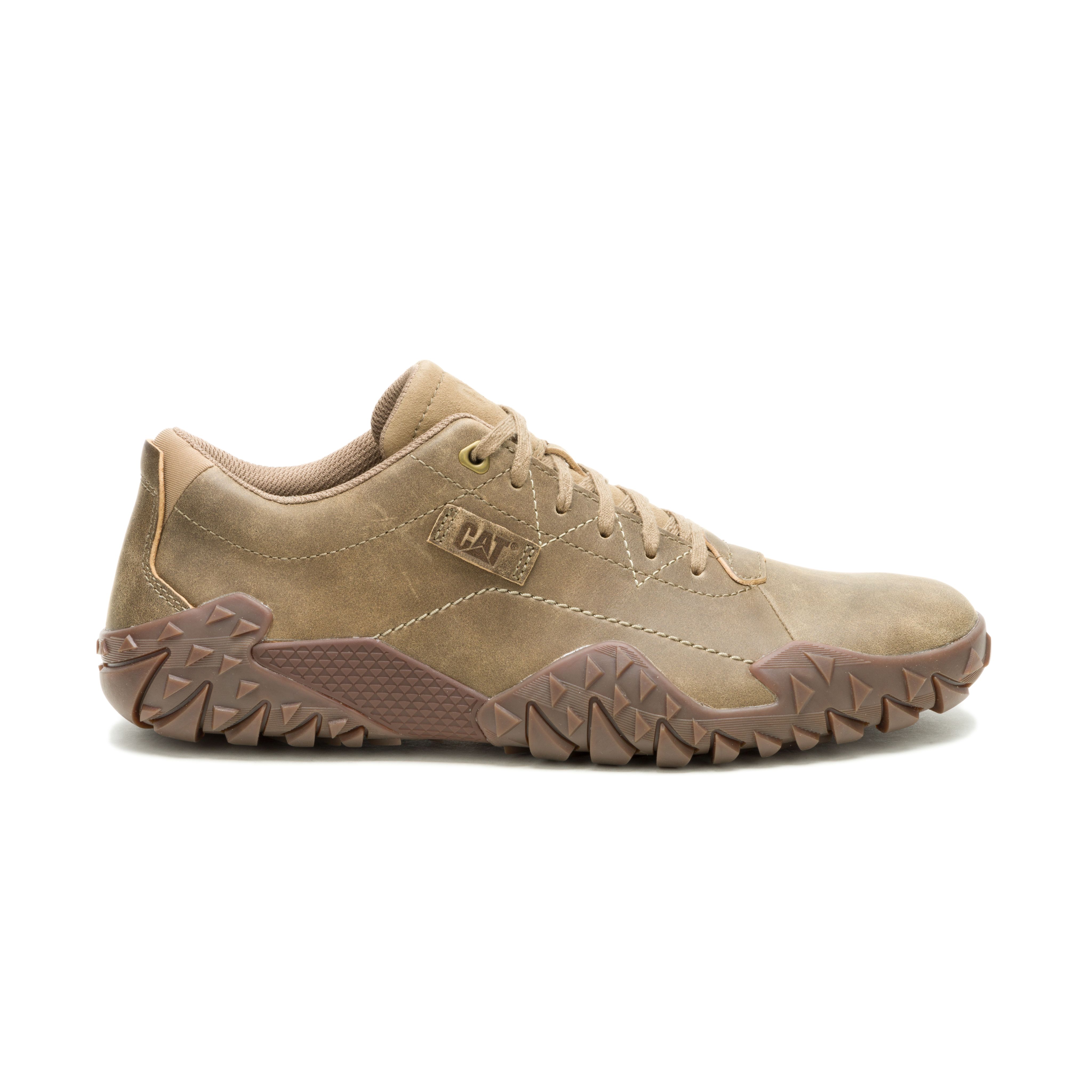 CAT-Gridlock Low Men’s Casual Shoe –Beaned Dusty Full Grain Leather, Durable Rubber Outsole, Comfort EVA Footbed