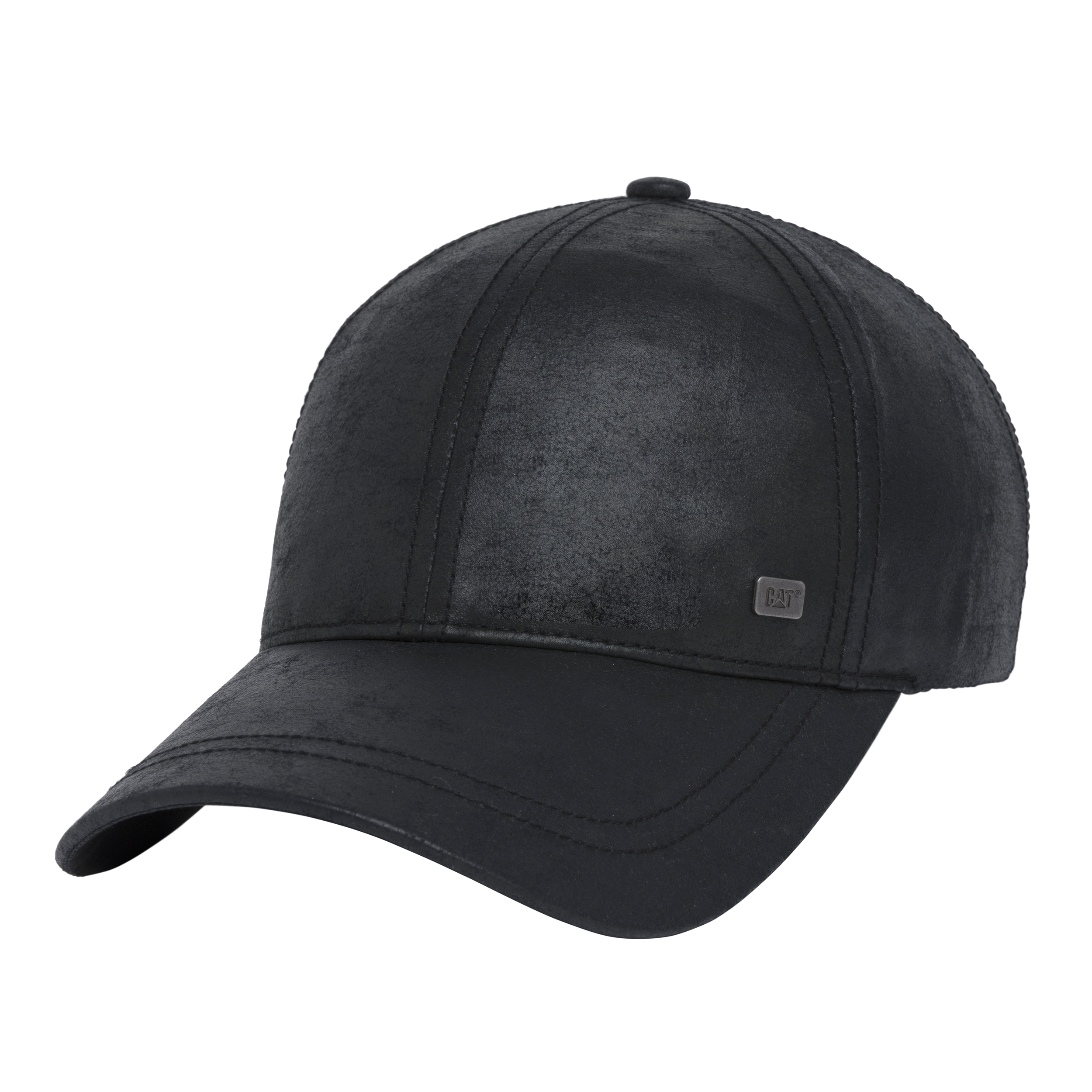 Caterpillar Men'S-Faux Leather Cap Black Color
