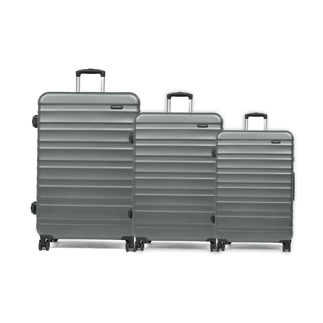 Cedro Luggage Set 3 Pcs -With built-in digital scale  Abs+Pc Brush Finish