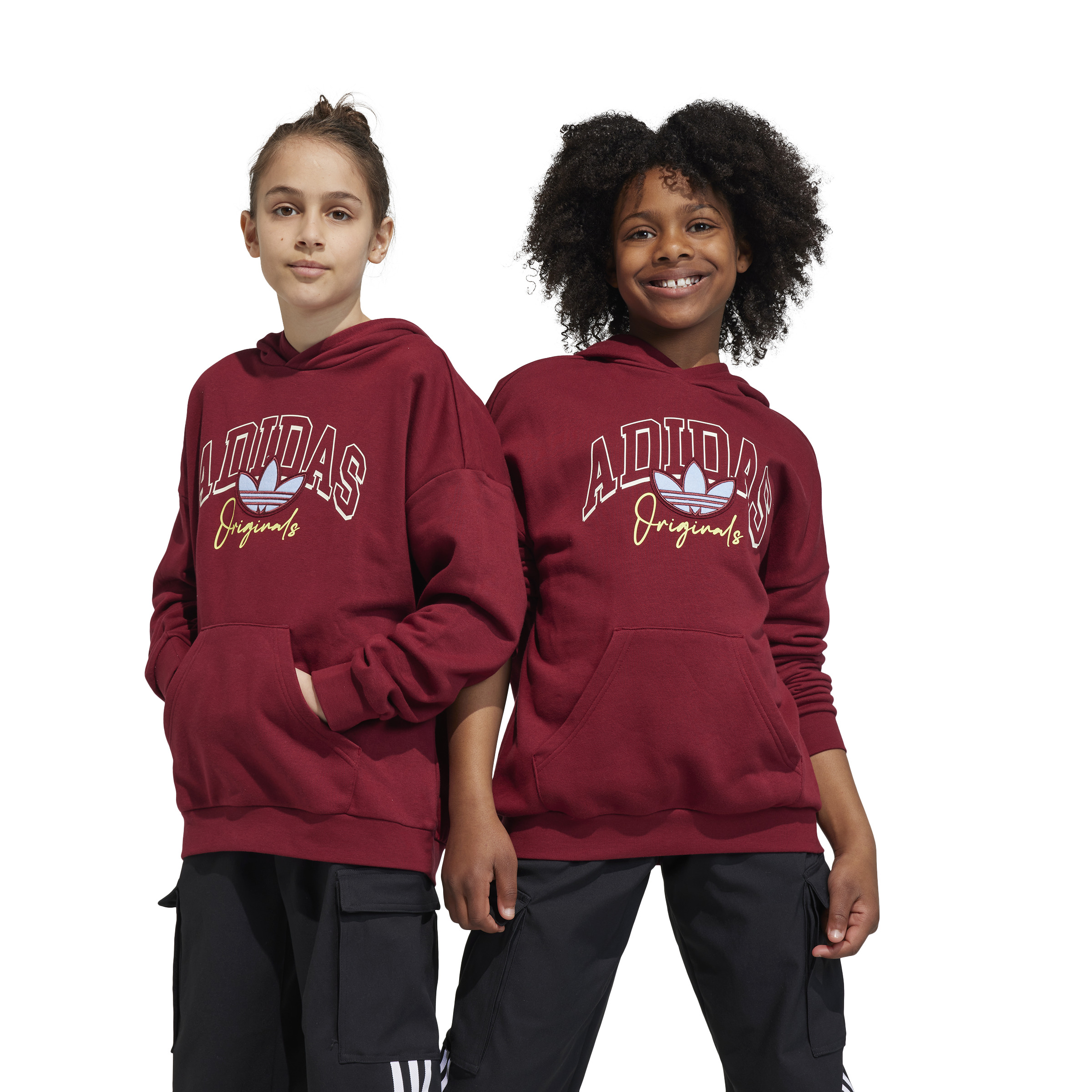 Adidas hoodie burgundy for kids