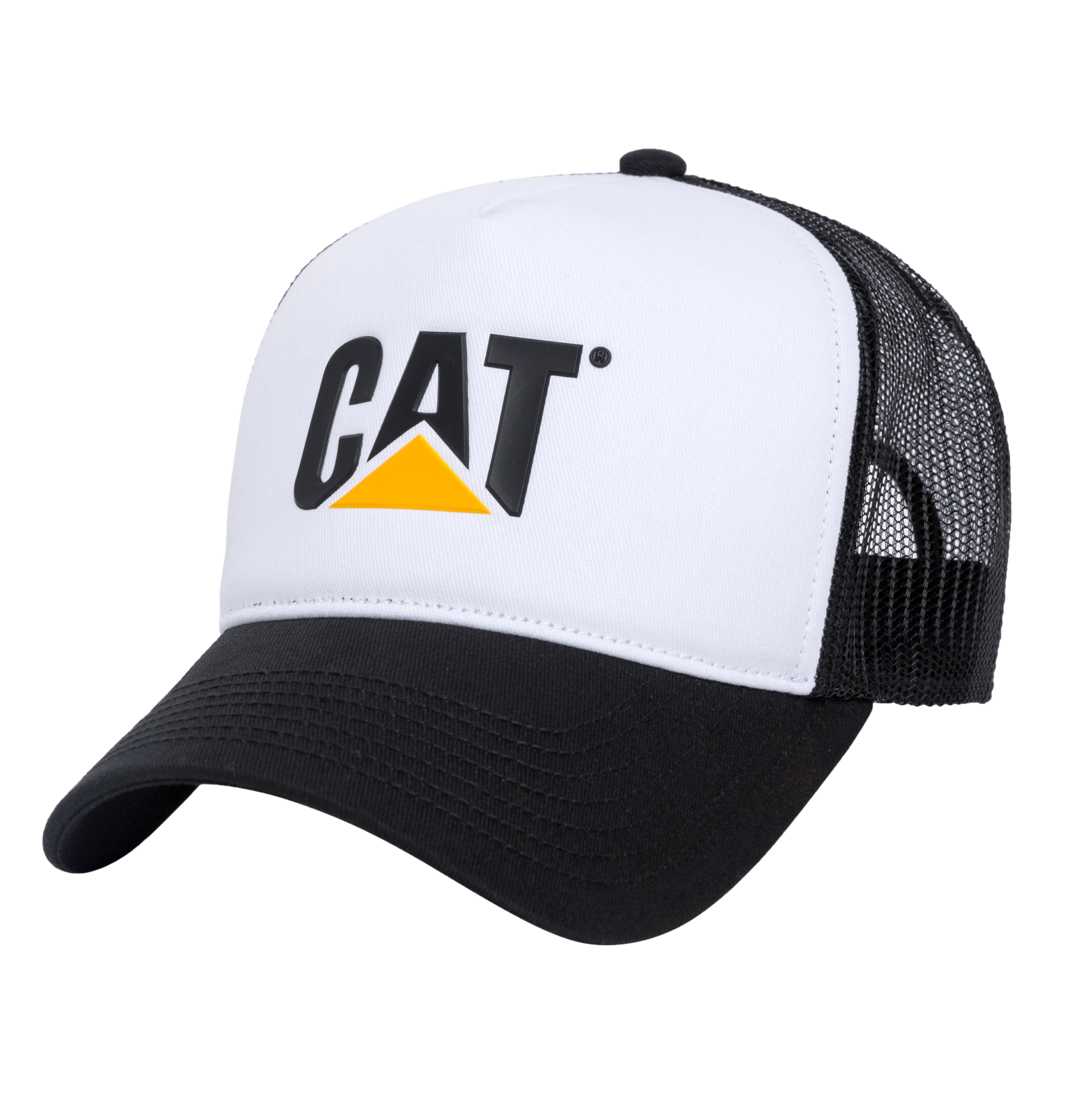 Caterpillar Men'S Logo Mesh Back Foam Cap White Color