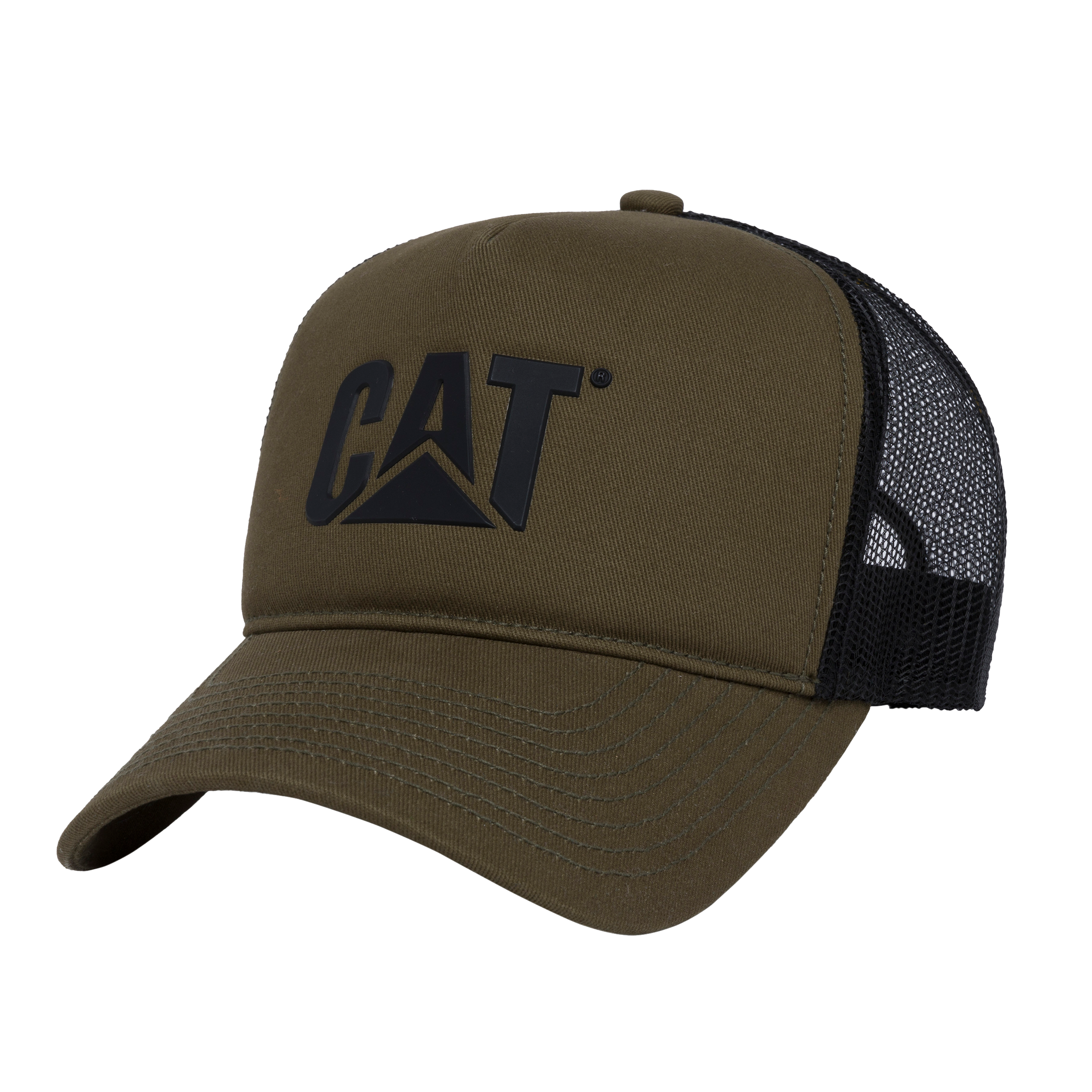 Caterpillar Men'S Logo Mesh Back Foam Cap Olive Color