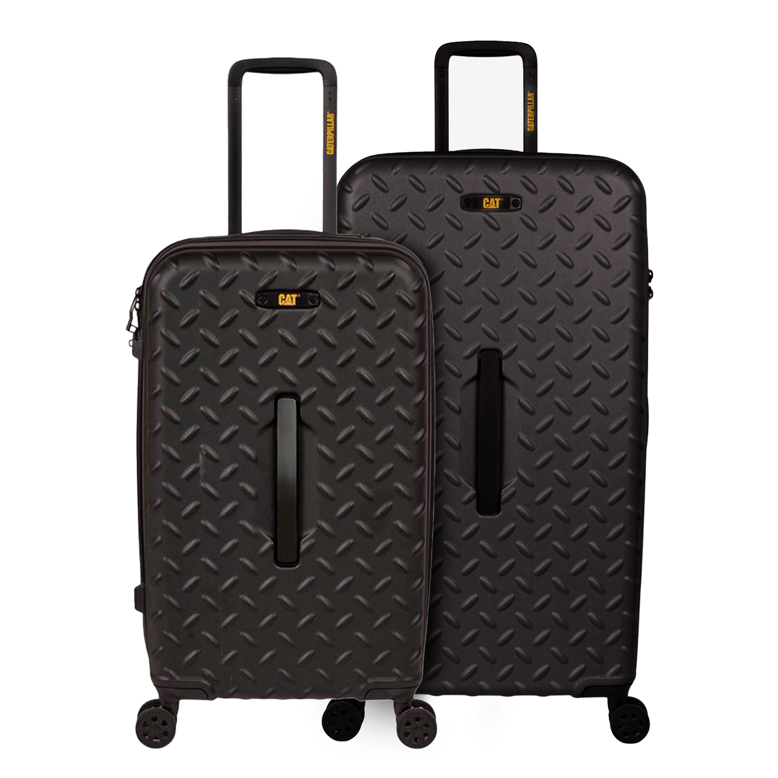 CAT- Industrial Plate Trunk 2 pcs set,Size 26,30' 01-BLACK COLOR Trunk trolley, ABS + PC