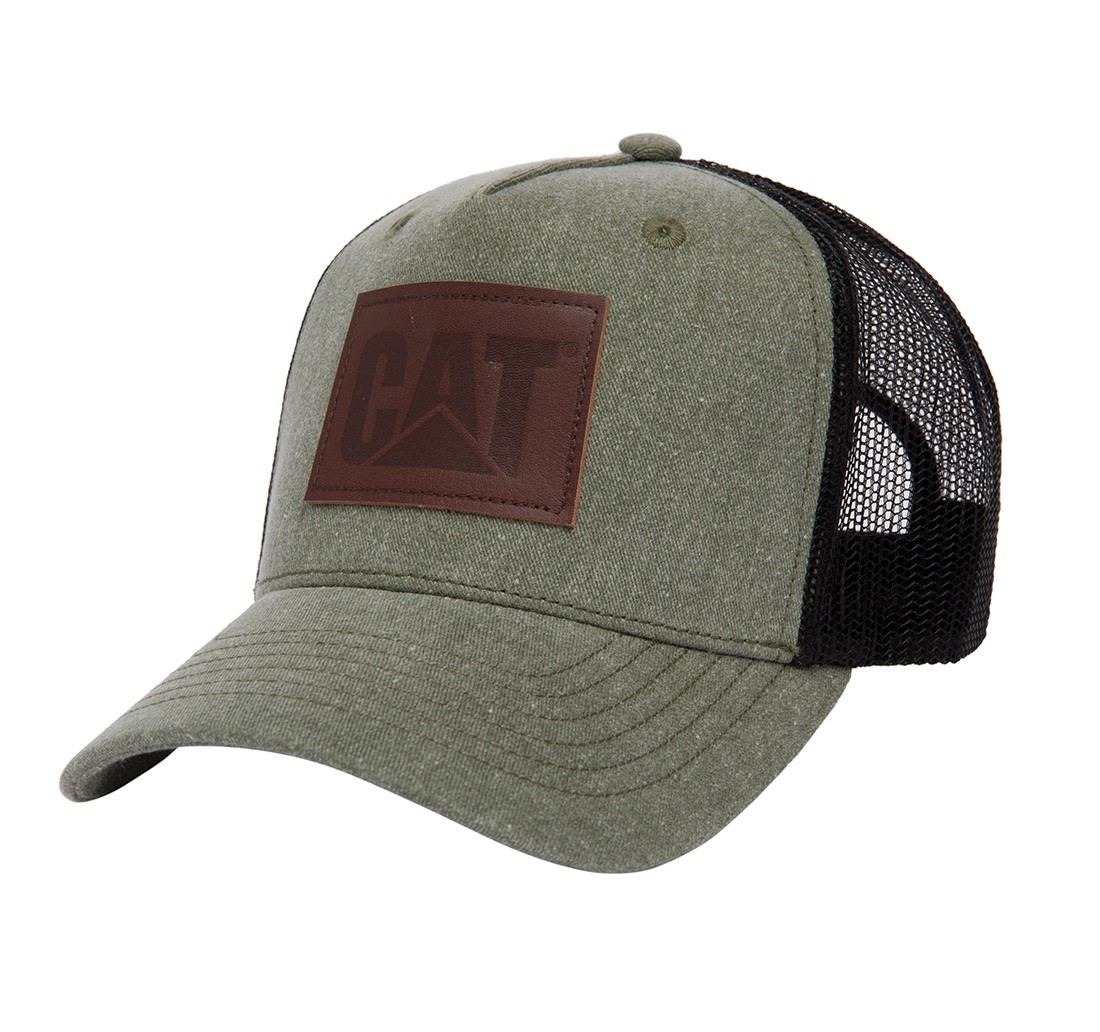 Cat-Cat Logo Leather Patch Me Cap For Men