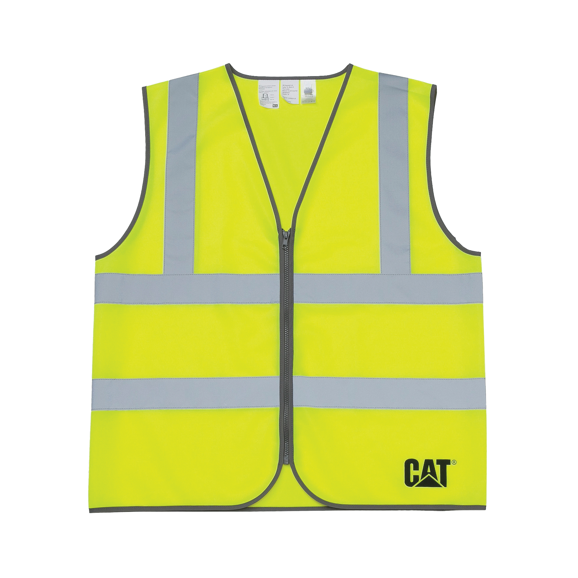 CAT-Hi-Vis Zip Vest