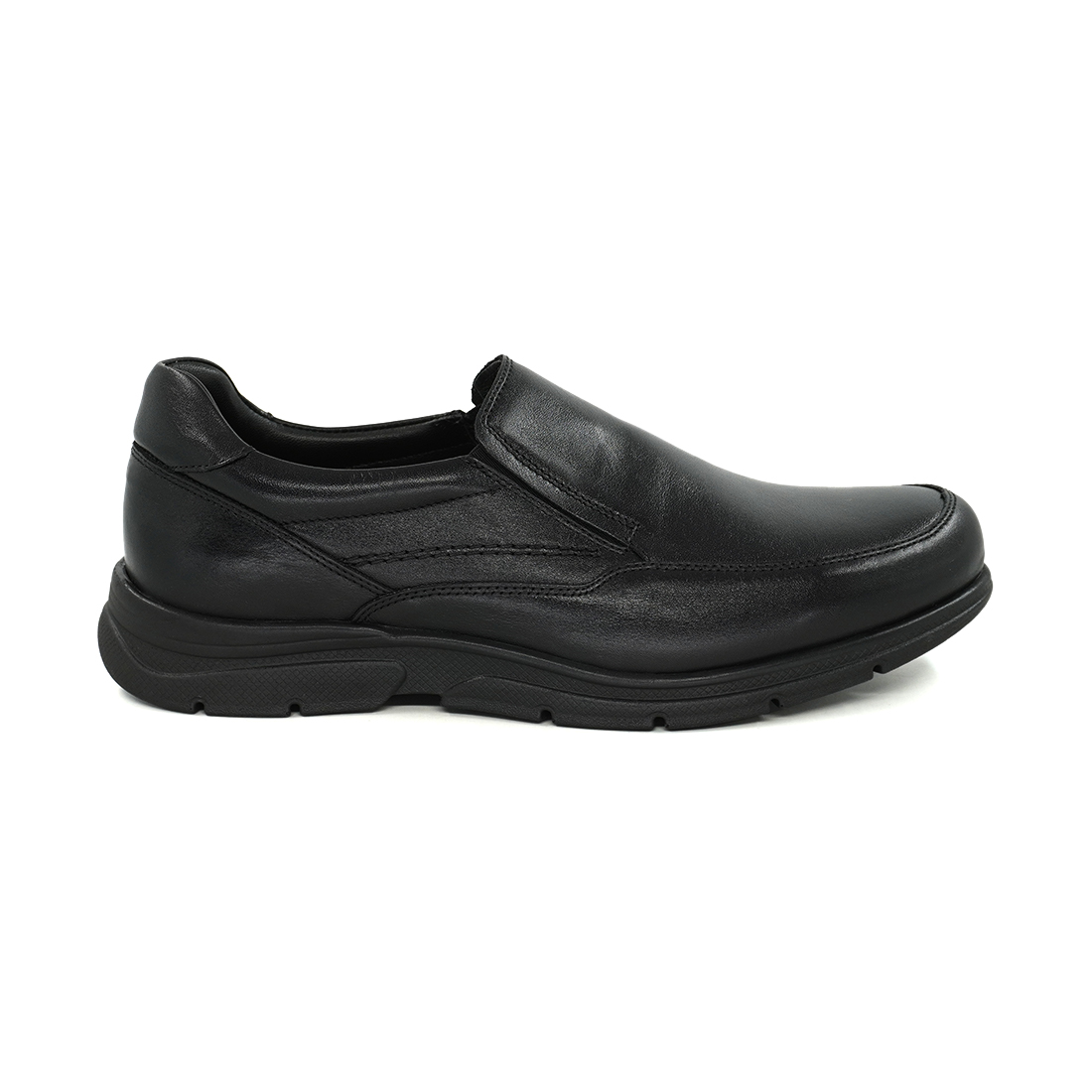 Hush Puppies-Leather Comfort Slip-On Shoes