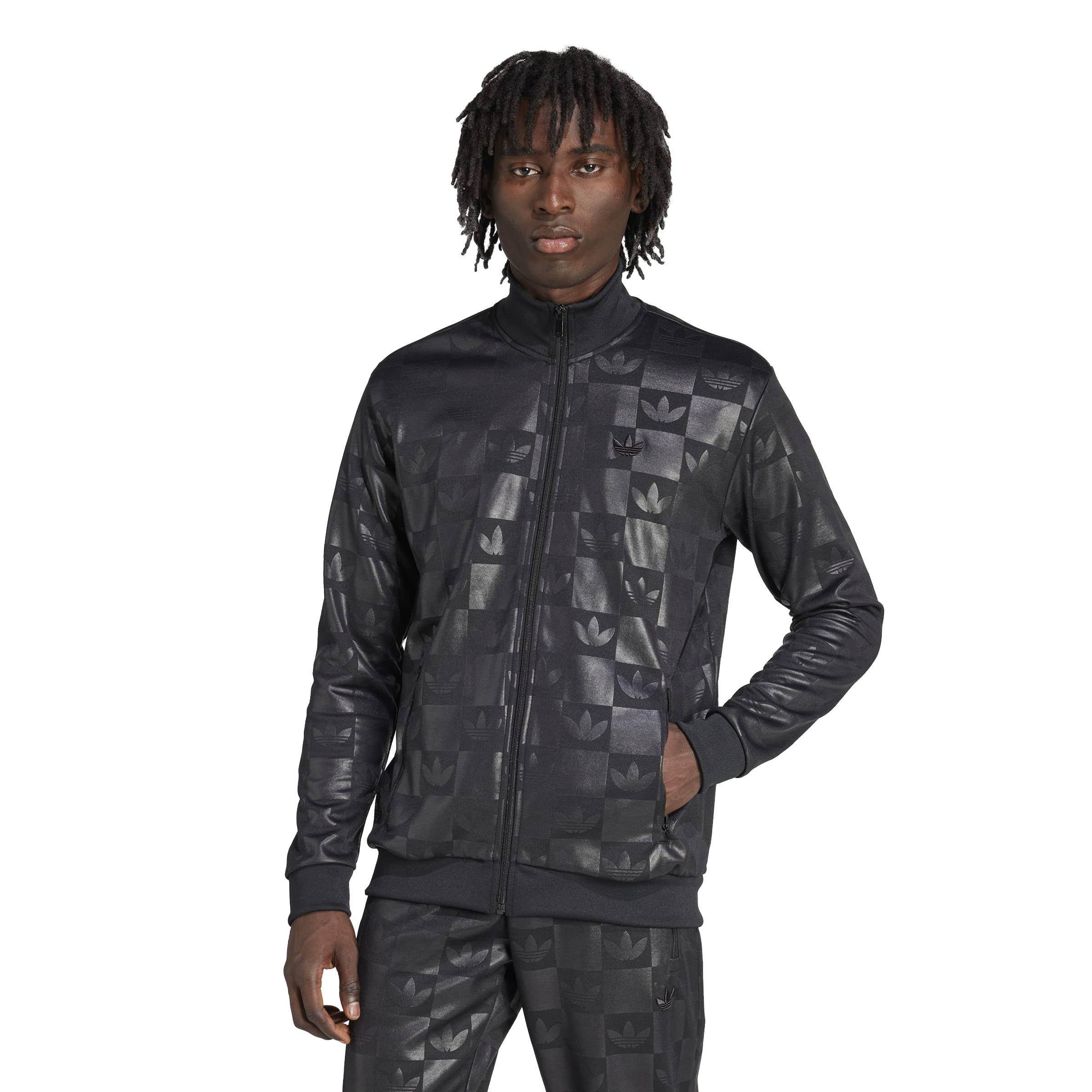 ADIDAS-Monogram All Over Print Regular Track To