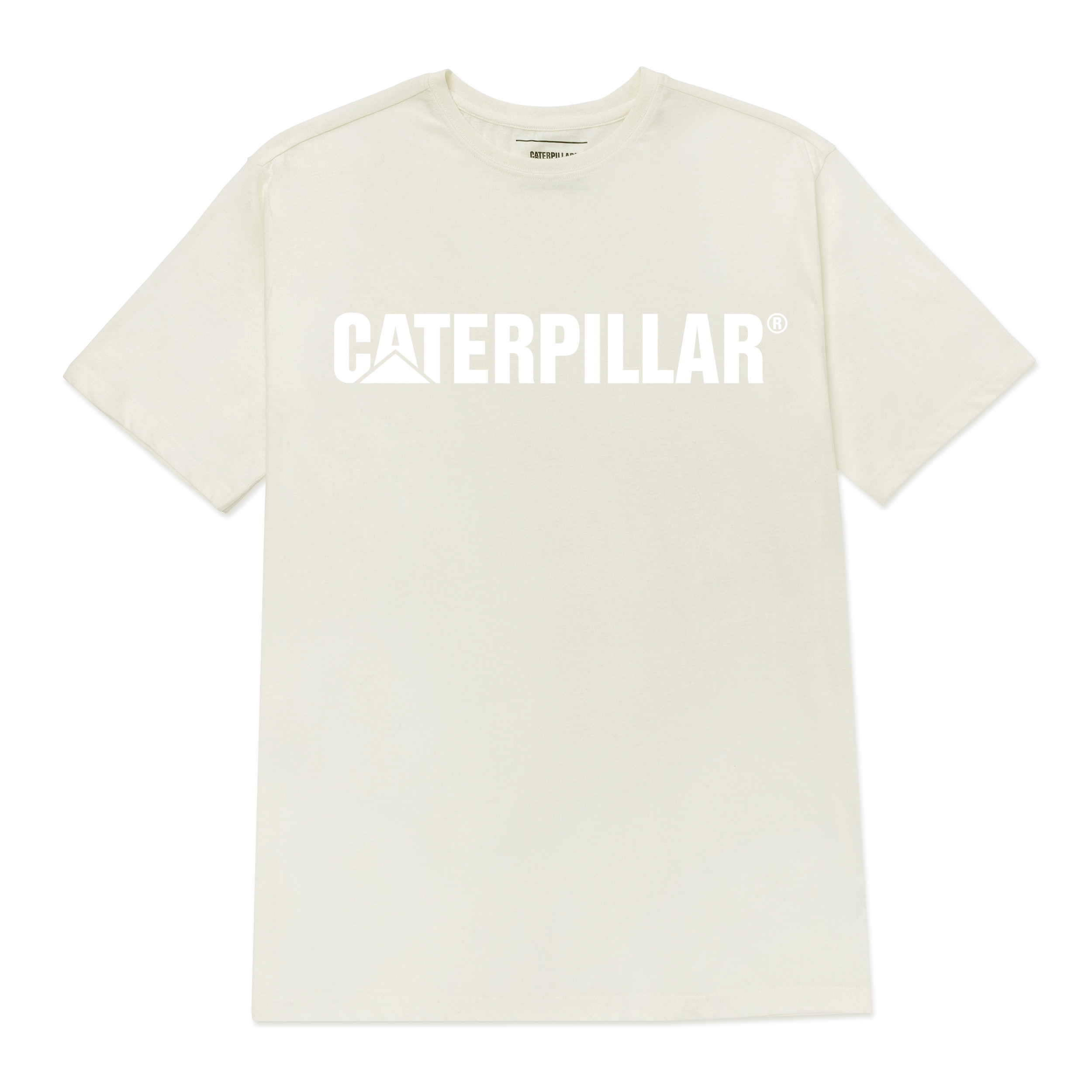 Caterpillar Men'S Logo Short Sleeve T-Shirt Vanilla Color