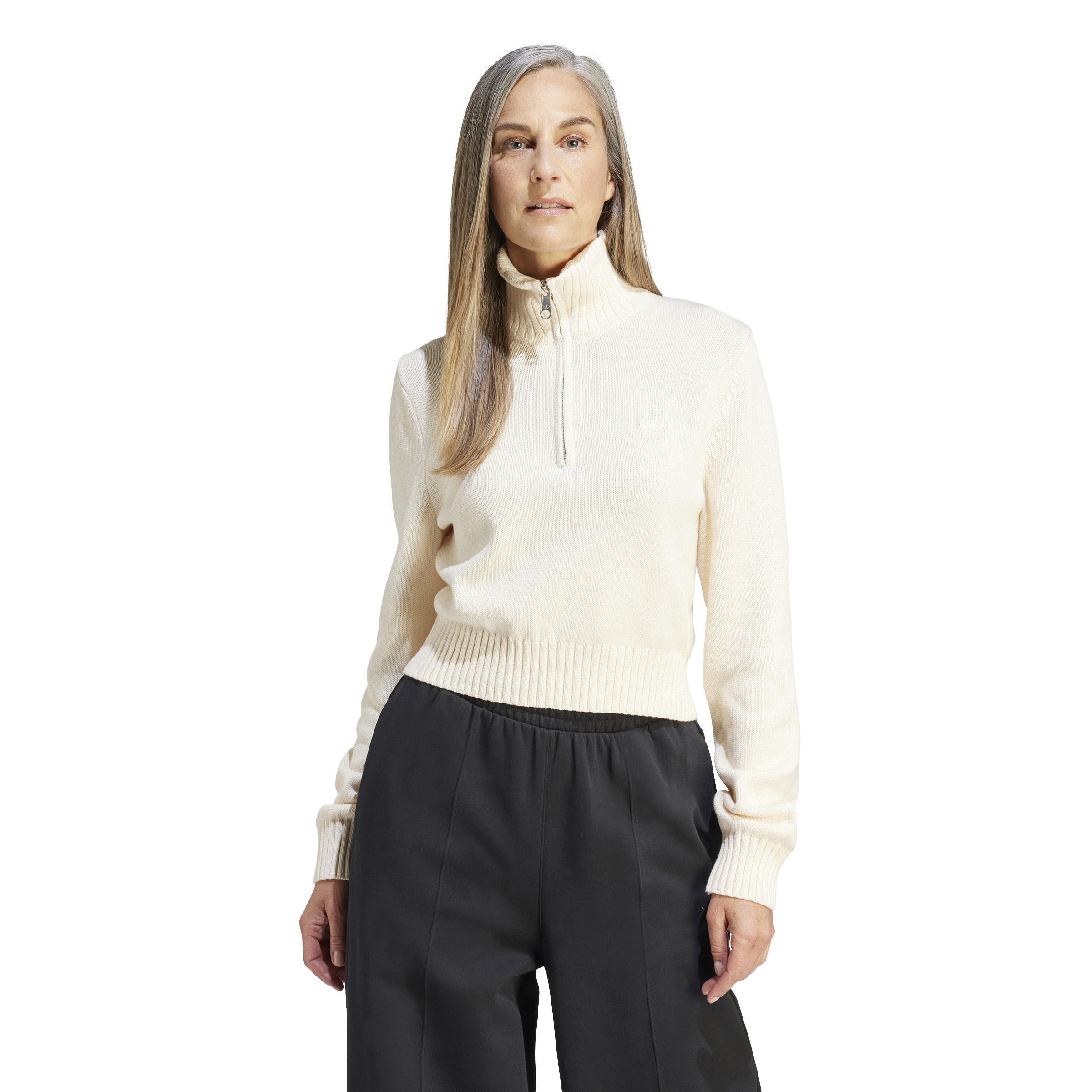Adidas-Knit Half Zip For Women