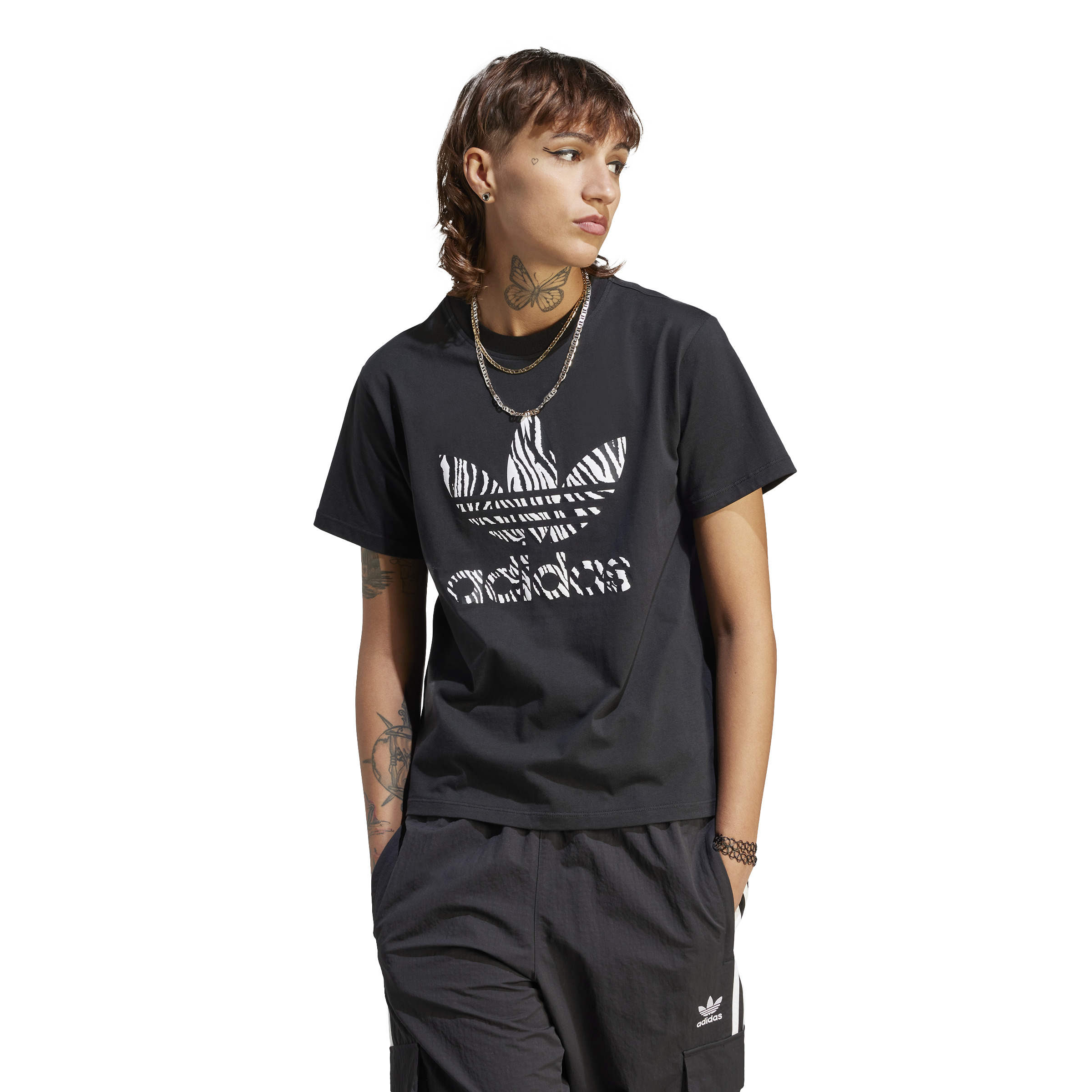 Adidas Originals Women's Animal Print Trefoil T-Shirt