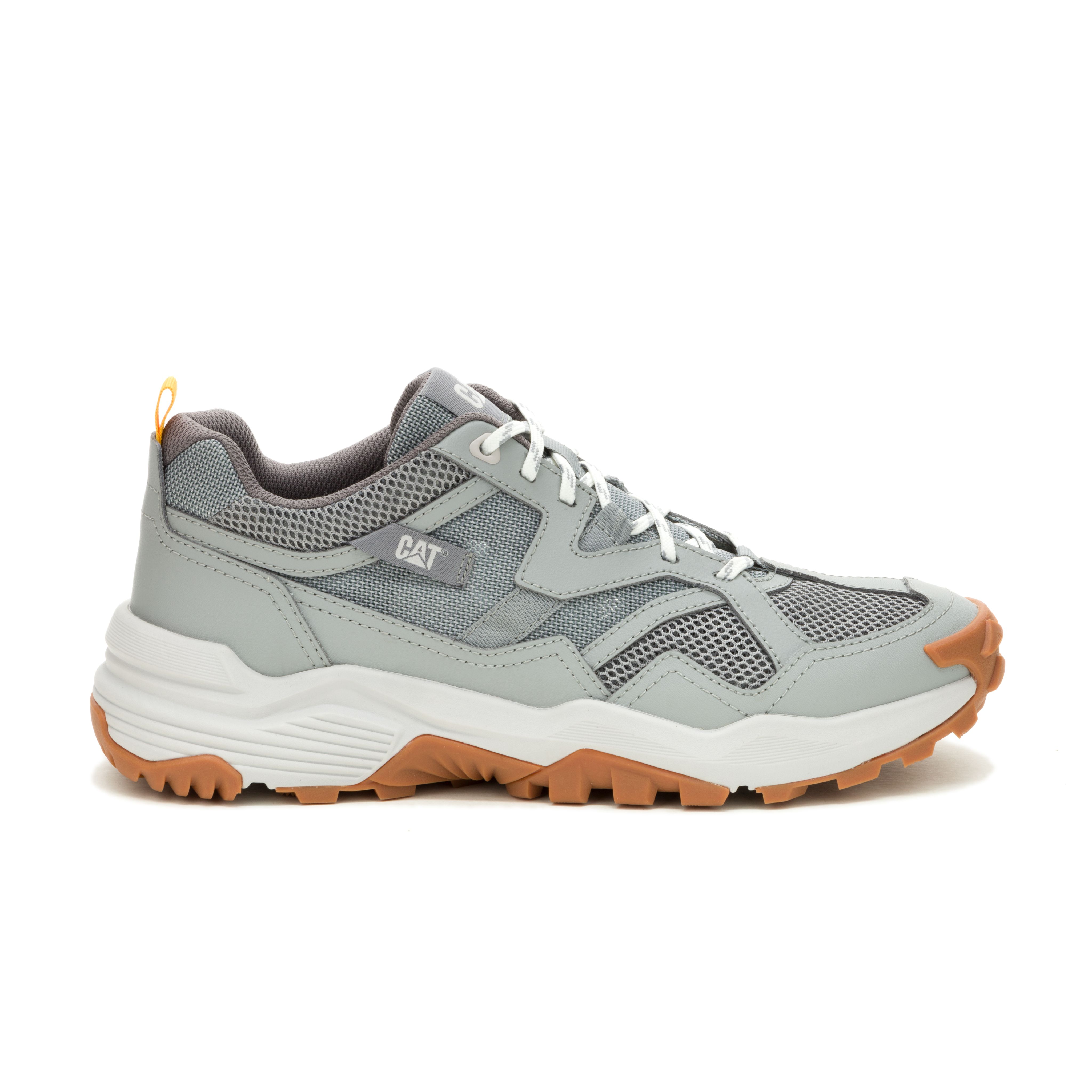 CAT-Grapple Leather Mesh Men’s Casual Shoe – Ultimate Grey, PU Suede & Mesh, EVA Comfort Footbed, Durable Rubber Outsole