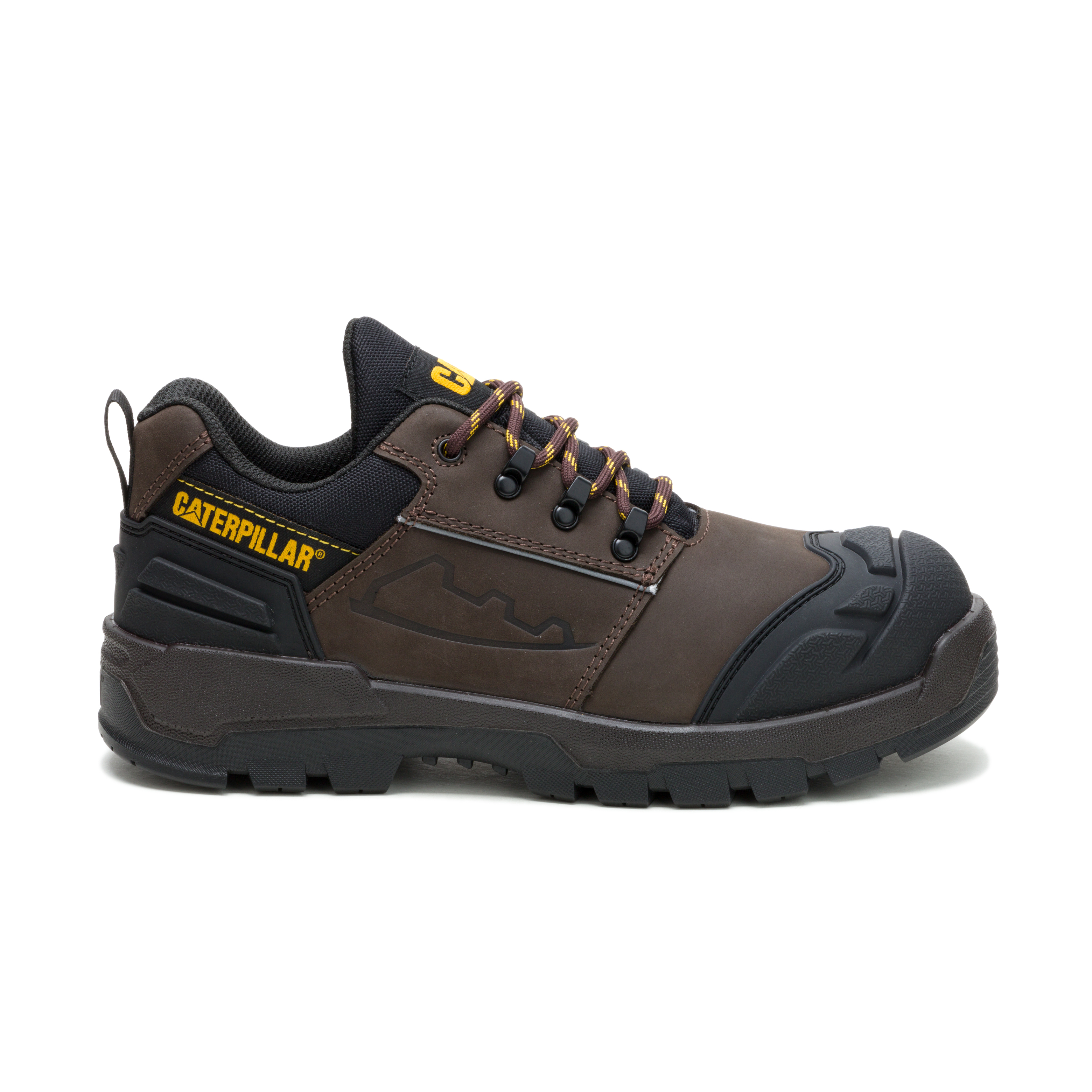 Caterpillar-Striver XL Low S3 Safety Shoes for Men – Steel Toe, Slip Resistant, Brown