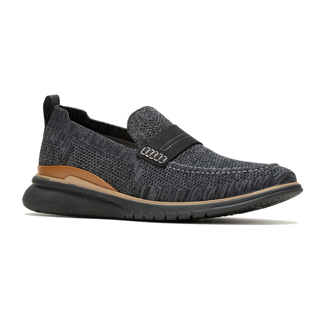 Hush Puppies-Advanced Knit Loafer Shoes Bold Black For Men