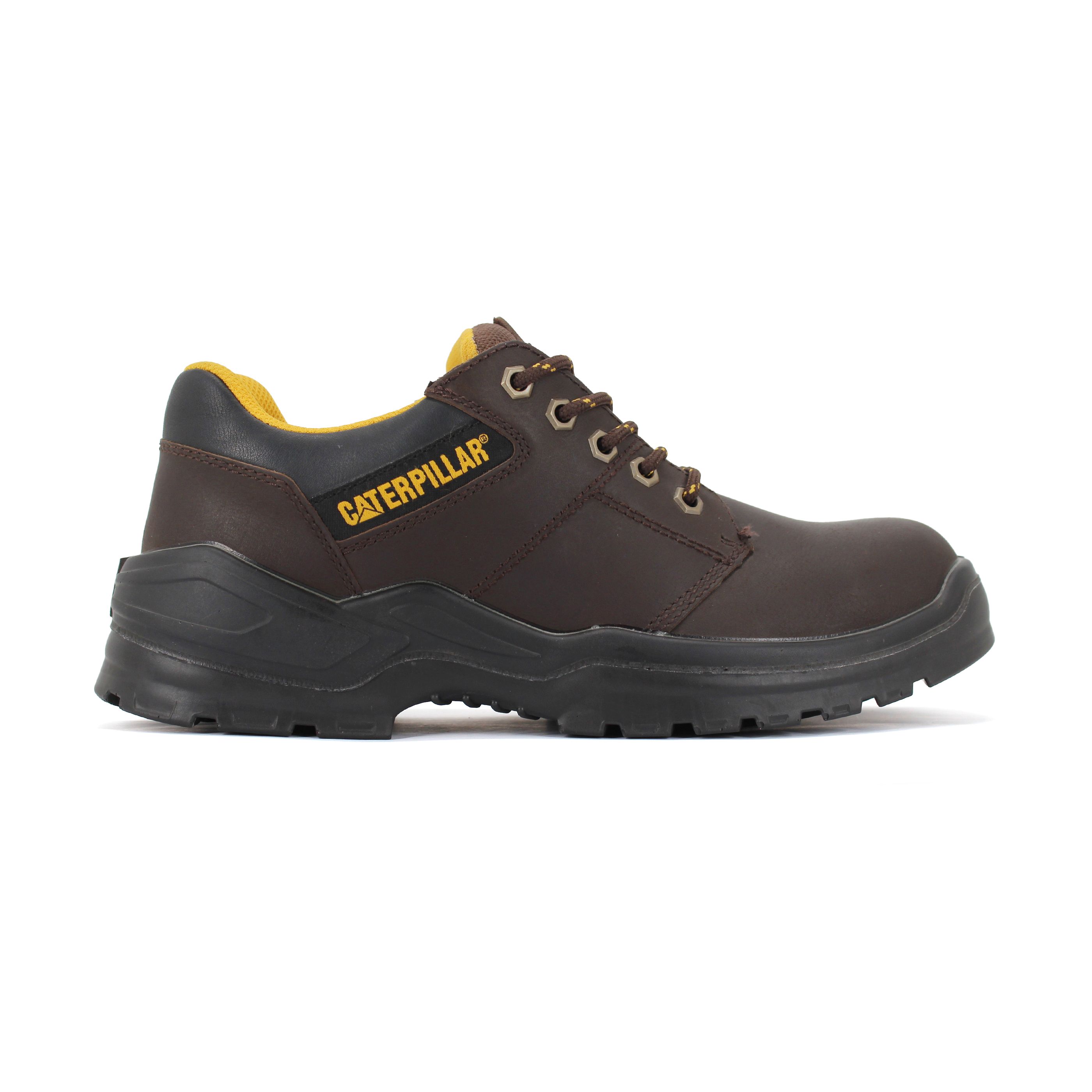 CAT- Striver LO ST S3 SRC Men’s Safety Shoe – Brown|Steel Toe, Water Resistant, Puncture Resistant, Dual‑Density PU Outsole