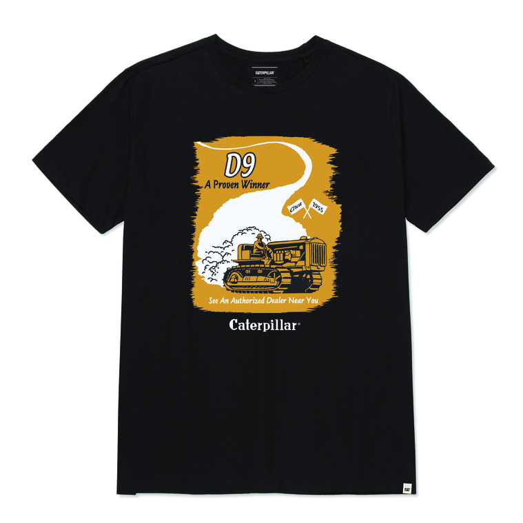 Caterpillar Men'S D-Series Graphic  Short Sleeve T-Shirt Black Color