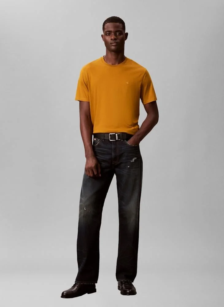 Calvin Klein-Ss Supima Chest Emb Cr