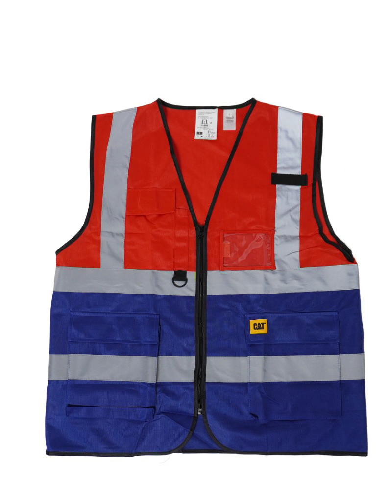 CAT-Hi-Vis Zip Pocket Vest