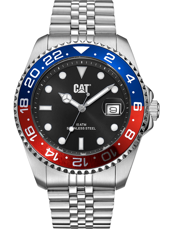 Cat R‑Type Black Blue Red Men’S Stainless Steel Watch