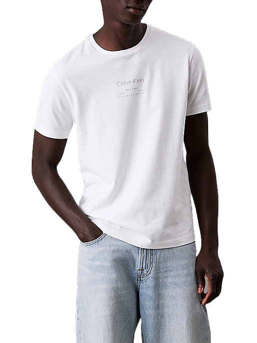 CALVIN KLEIN-RAISED EDITORIAL LOGO T-SHIRT