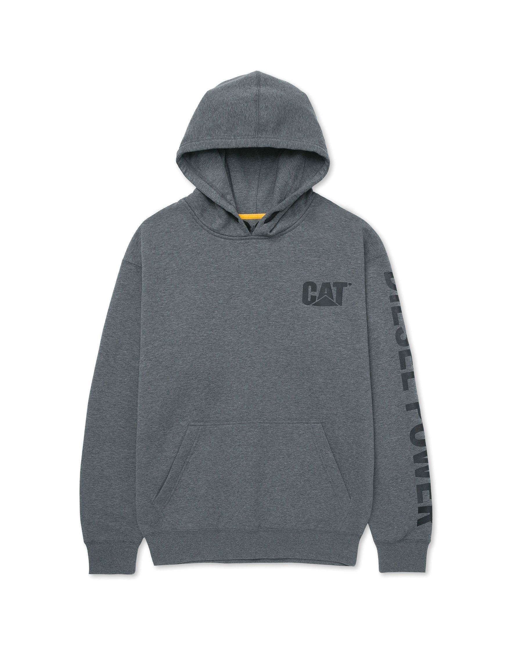 Cat-Diesel Power Pullover Hoodie Grey For Men