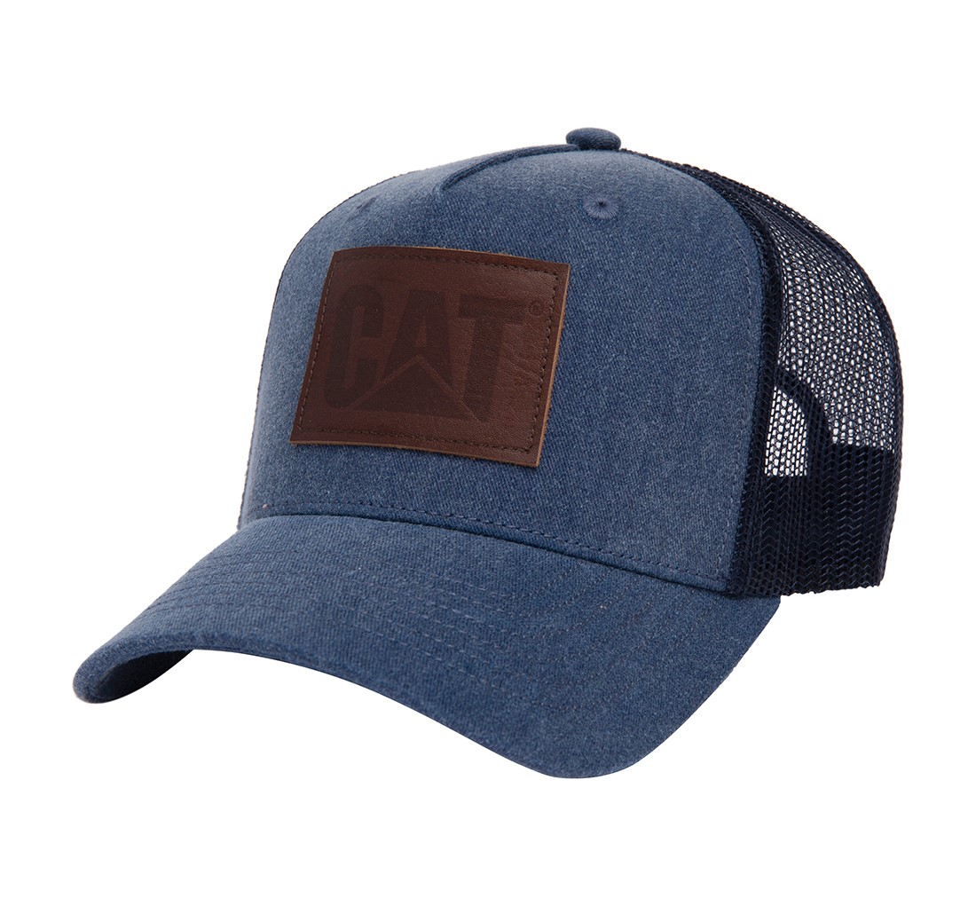 Cat-Cat Logo Leather Patch Me Cap For Men