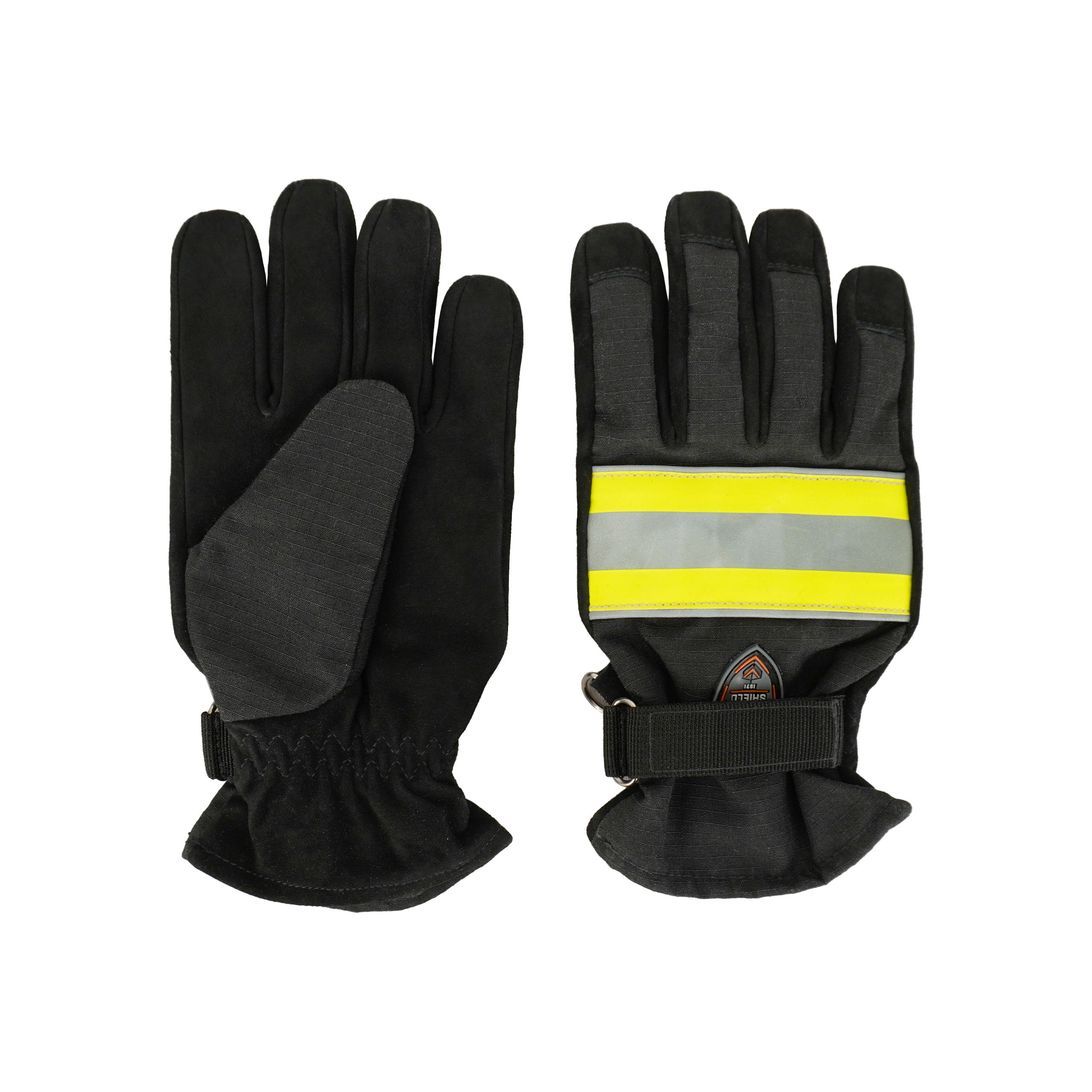 SHIELD71-Suede Cowhide Ltr Rip Stop Flm Res Gloves