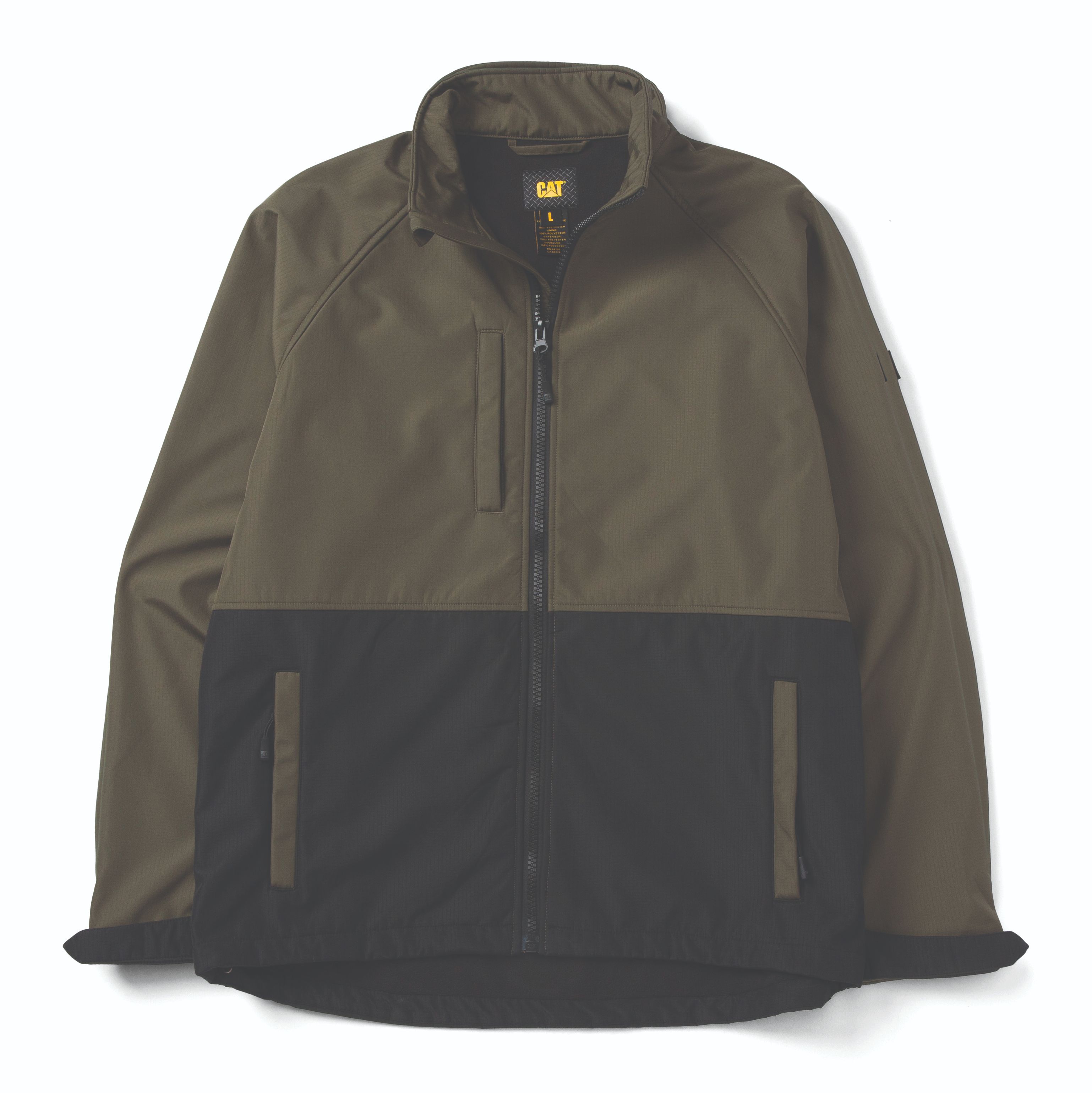 Cat-Ripstop Softshell Jacket Army Moss-Black For Men