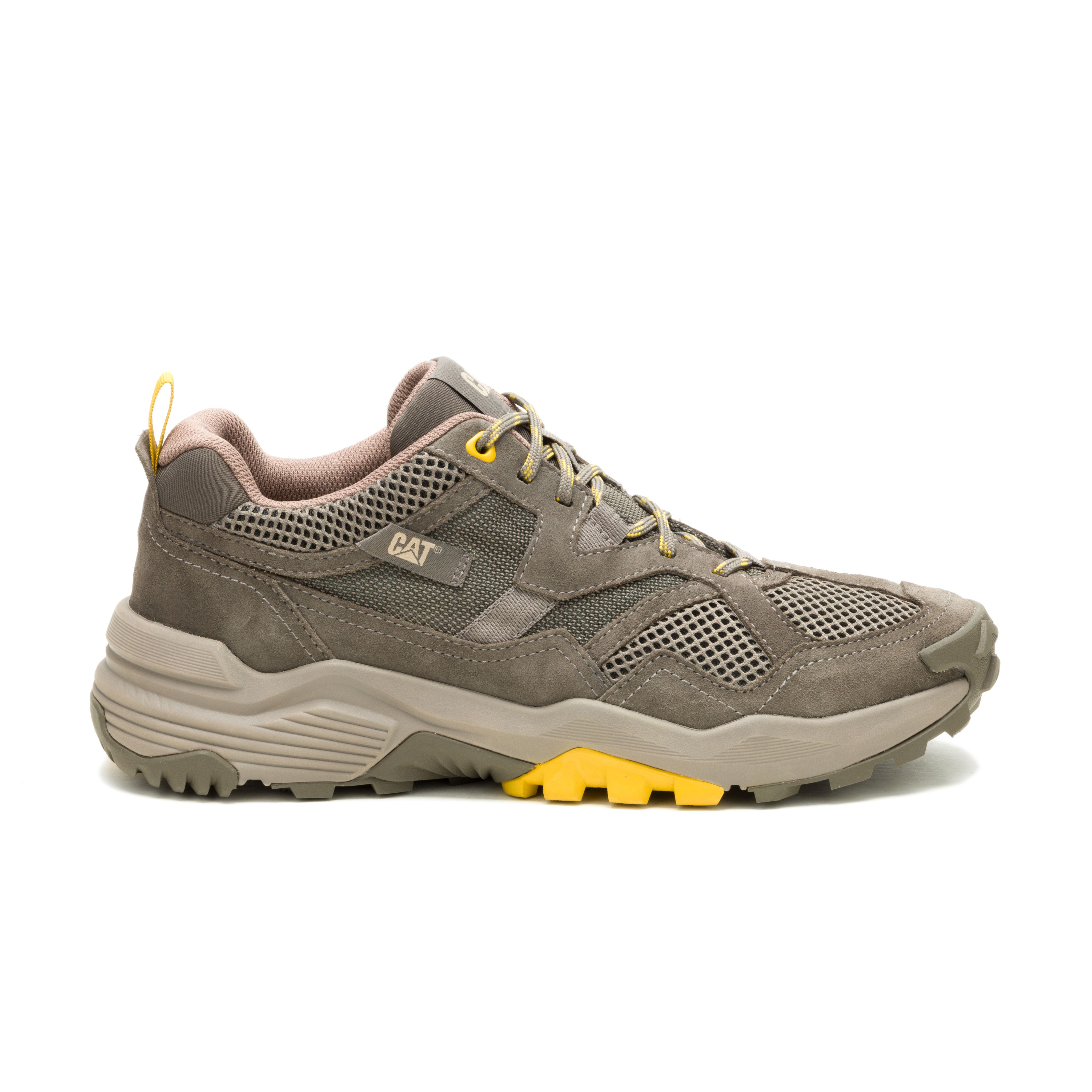 CAT- Grapple Suede Mesh Men’s Shoe – Worn Brown| Cow Suede Upper, Soft EVA Footbed, Durable Rubber Outsole