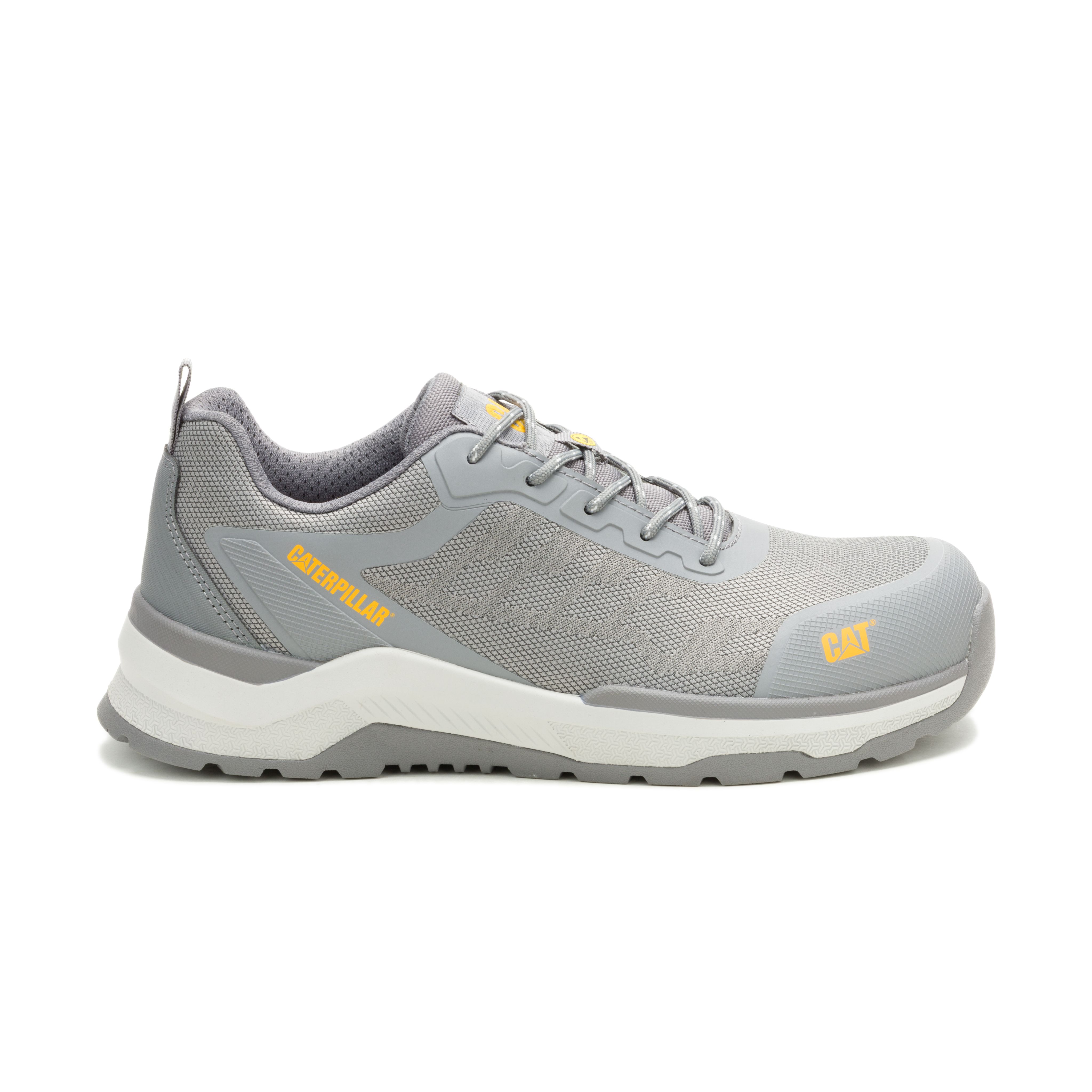 CAT Inductor Mesh Lo S3S Safety Shoes for Men – Composite Toe, ESD, Slip Resistant, Grey