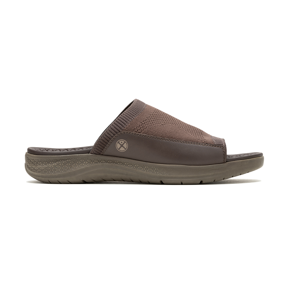 Hush Puppies- Activate Knit Slide Dark Brown For Men