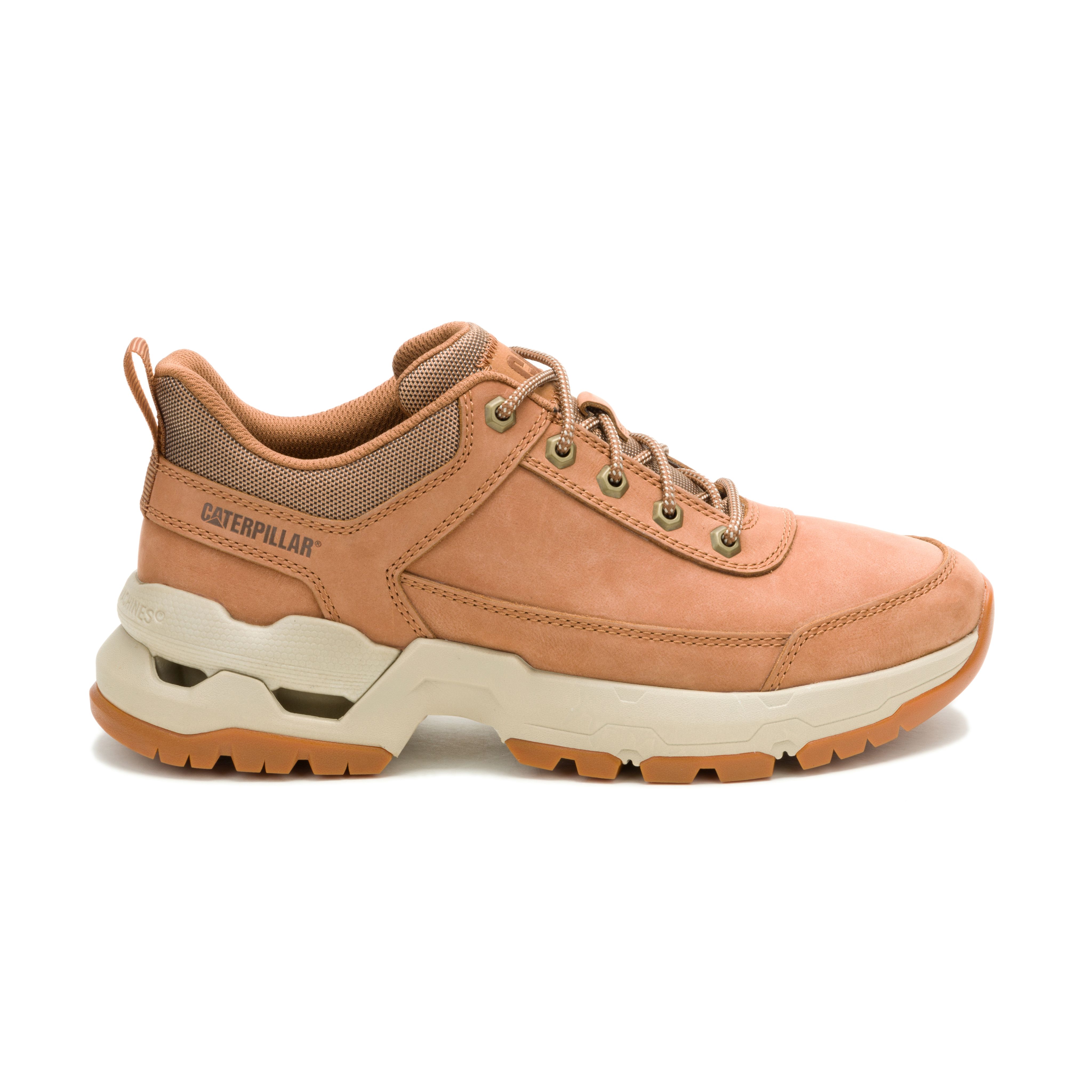 CAT SURGE HIKER LO Brown Sugar Men’s Boots – Waxy Nubuck Leather/Nylon Mesh, EVA Comfort