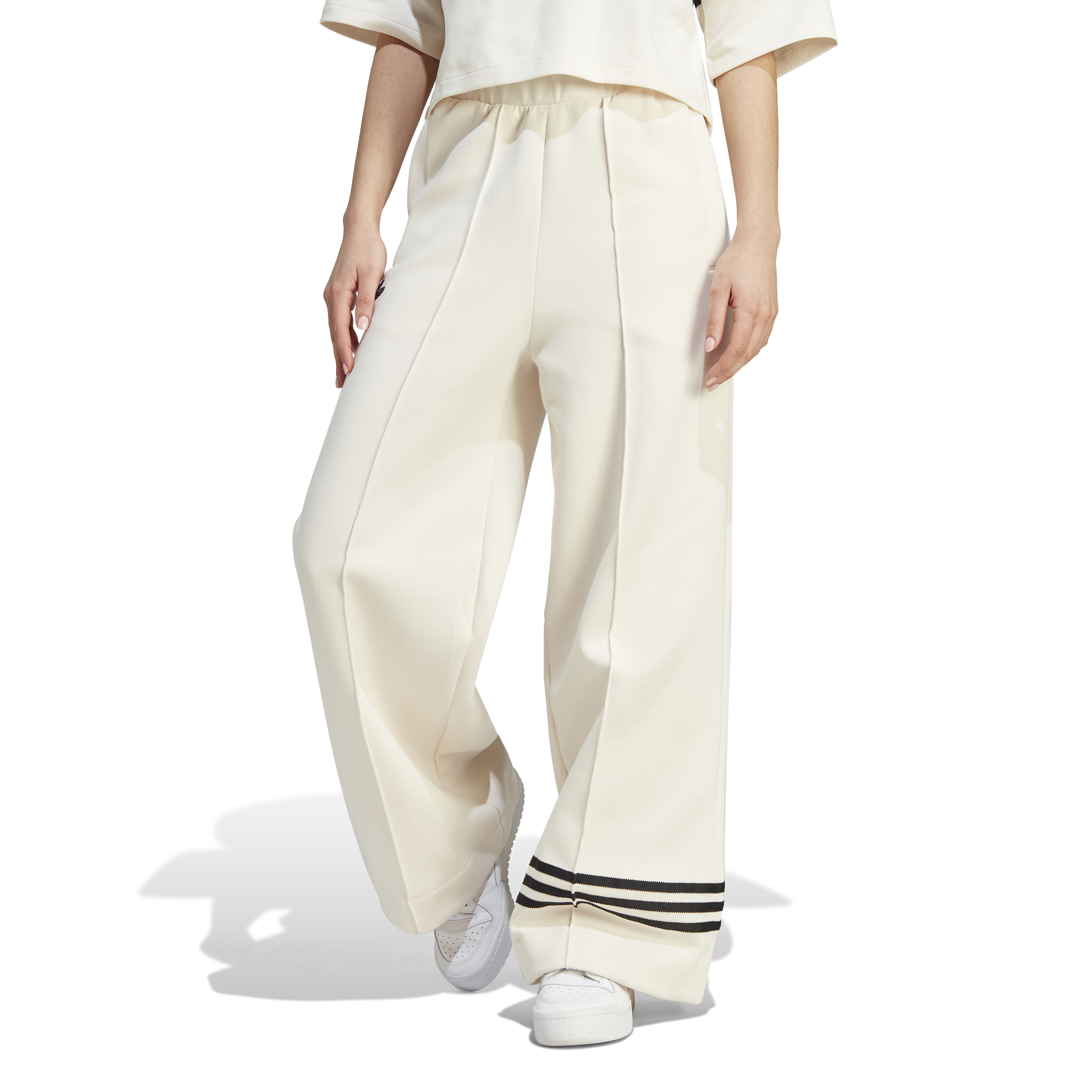 Adidas track pants wht\blk for women