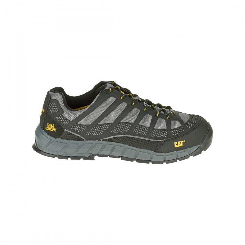 CAT-Streamline Grey Black Safety Shoes For Men