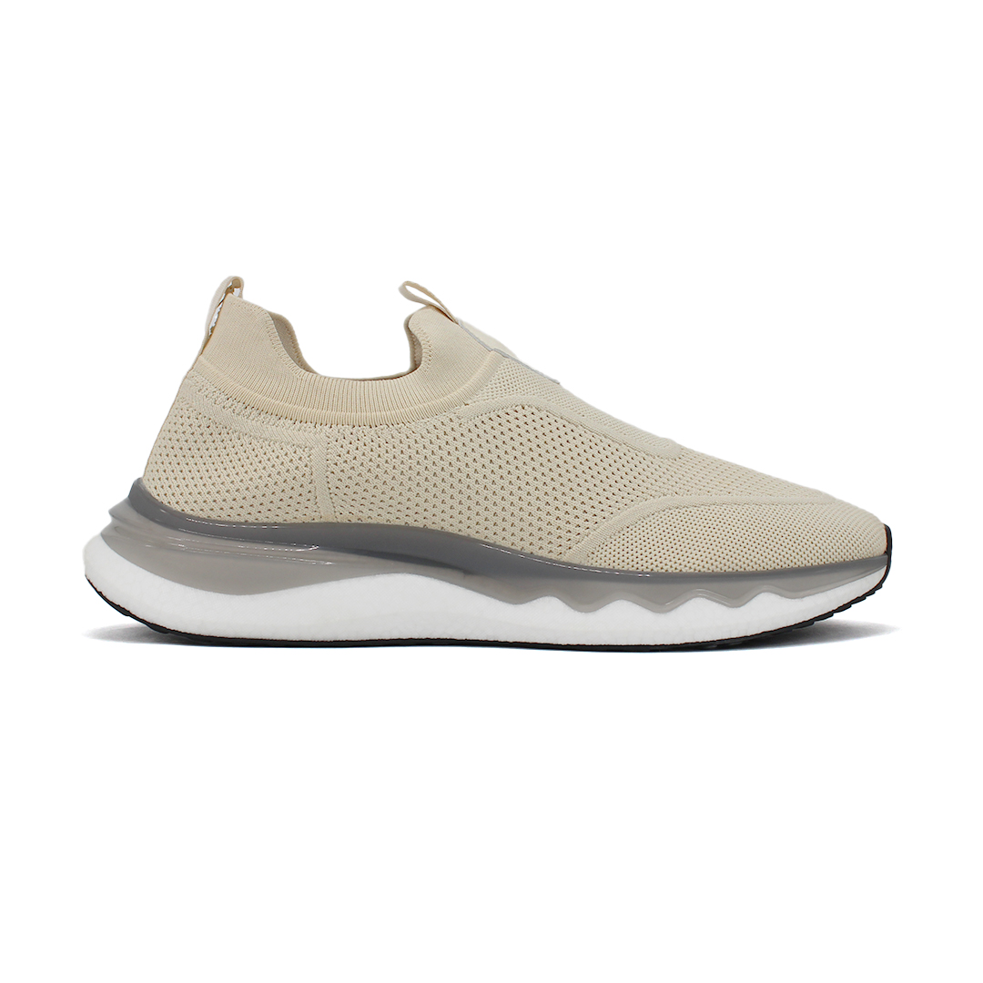 CEDRO-Modern Beige Knit Slip-On Sneaker