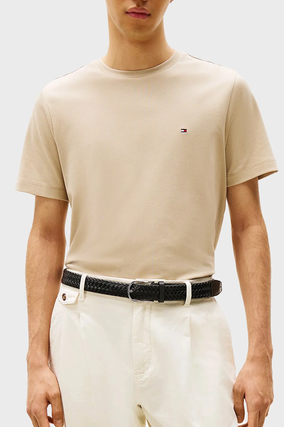 Crew Neck Interlock Knit T‑Shirt